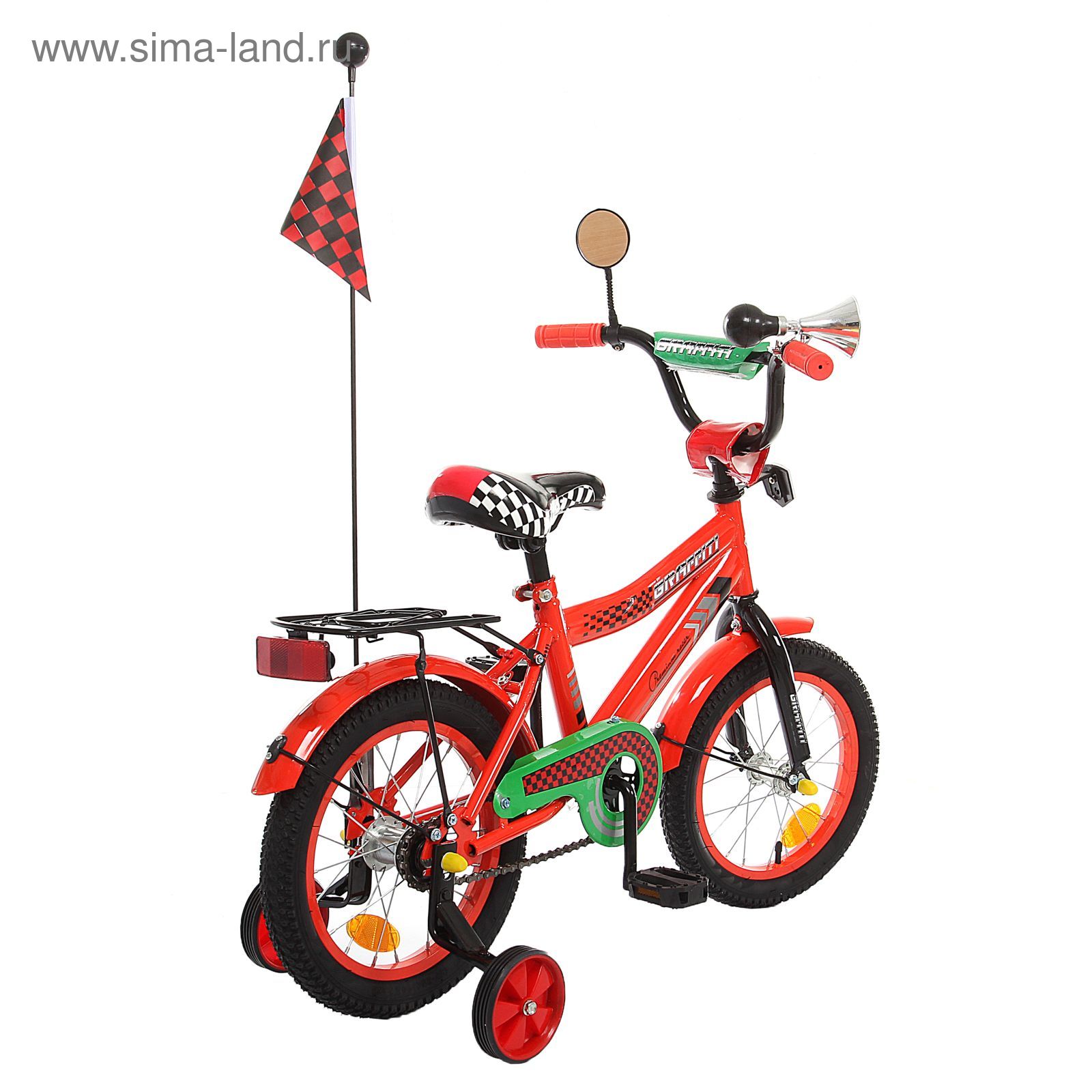Велосипед 14" GRAFFITI Premium Racer, 2016, цвет красный
