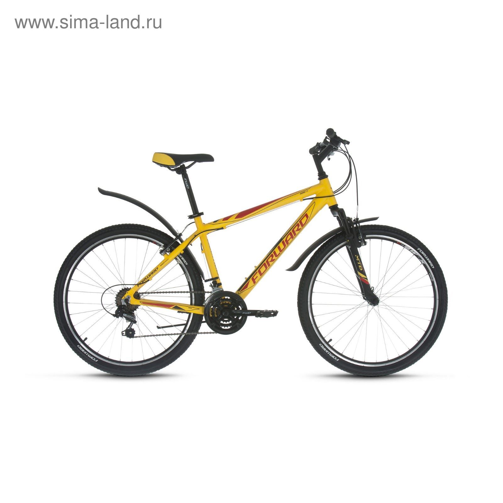 Велосипед 26" Forward Hardi 1.0, 2017, цвет жёлтый мат., размер 17"