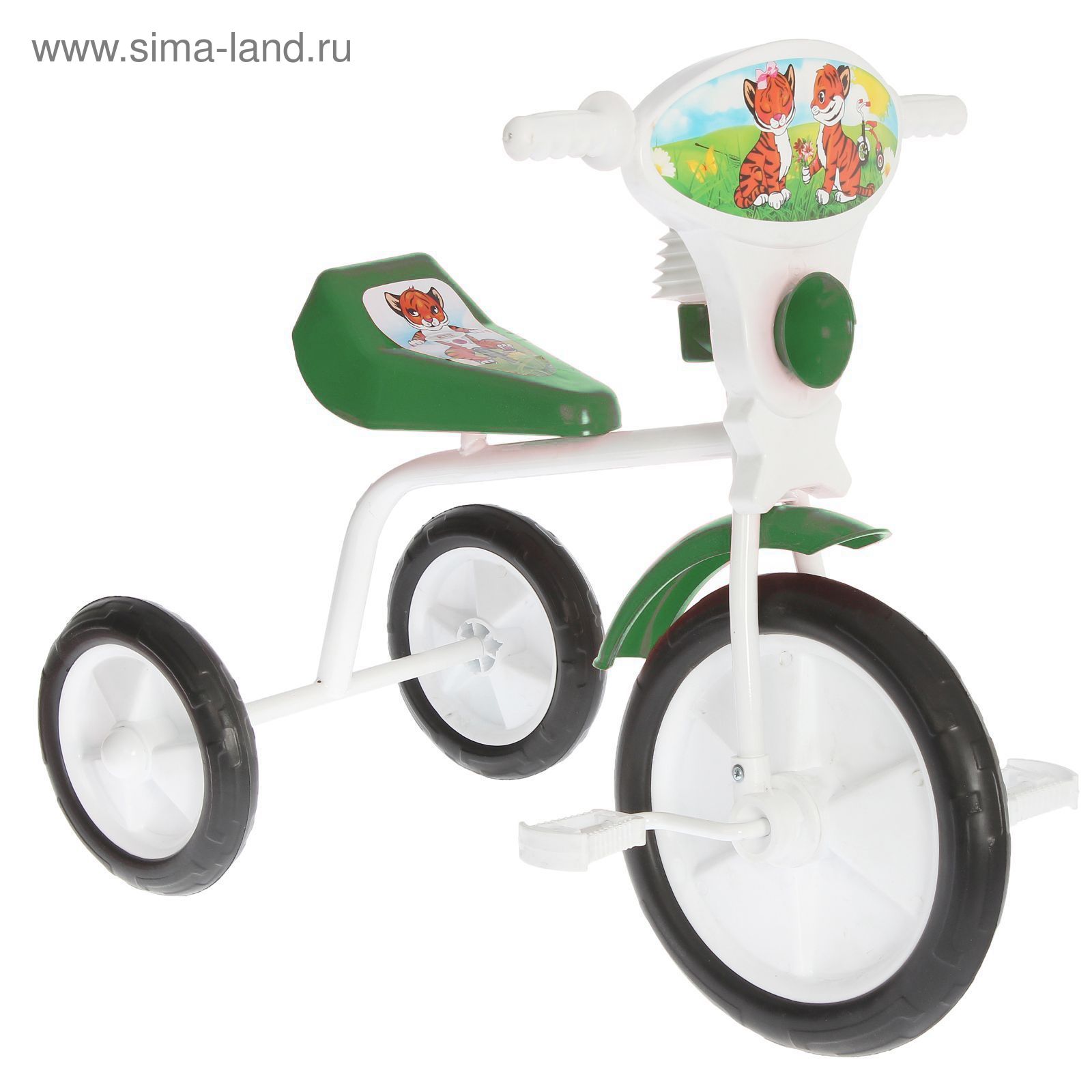 Велосипед трехколесный "Малыш", цвет: зеленый