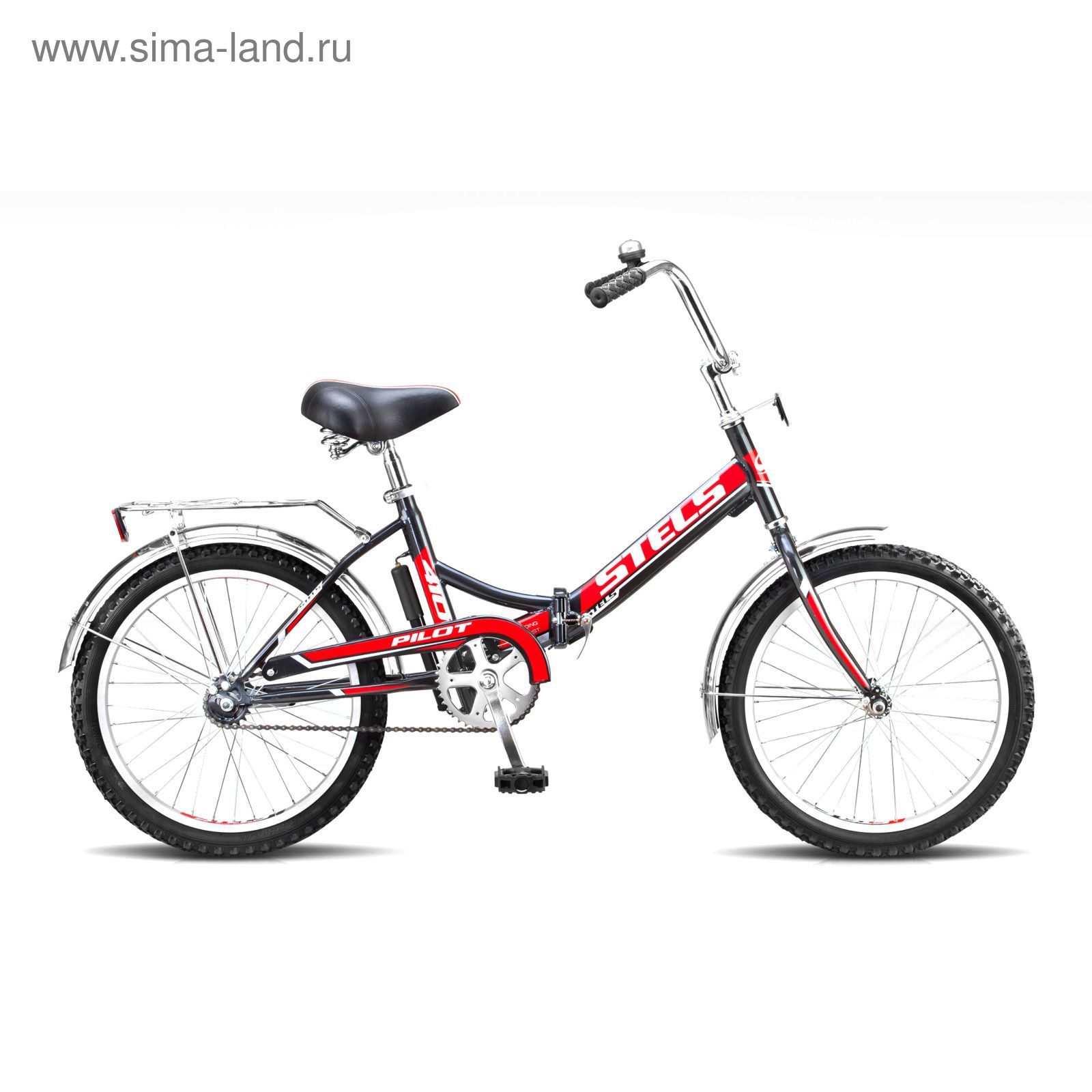 Велосипед 20" Stels Pilot-410, 2016, цвет чёрный/красный, размер 13,5"