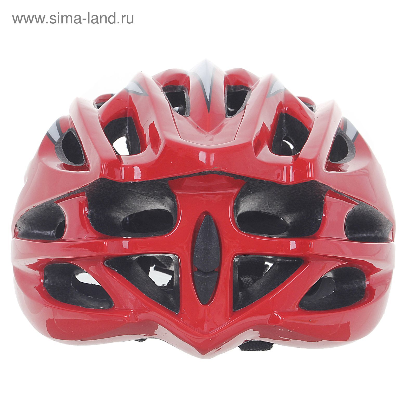 Шлем велосипедиста взрослый ОТ-328, красно-белый, диаметр 54 см