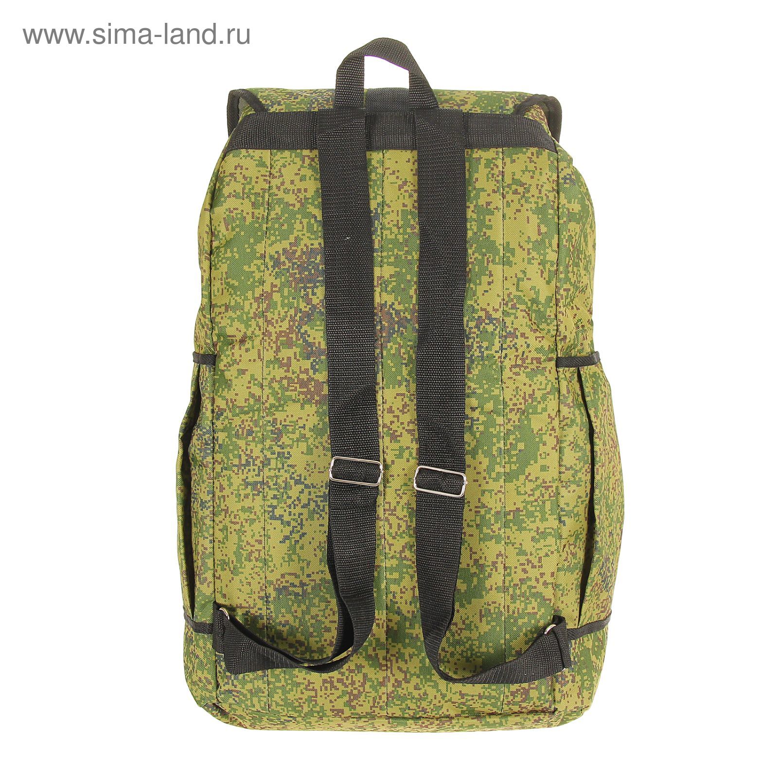 Рюкзак туристический "Камуфляж", 1 отдел, 3 наружных кармана, объём - 55л, цвет хаки