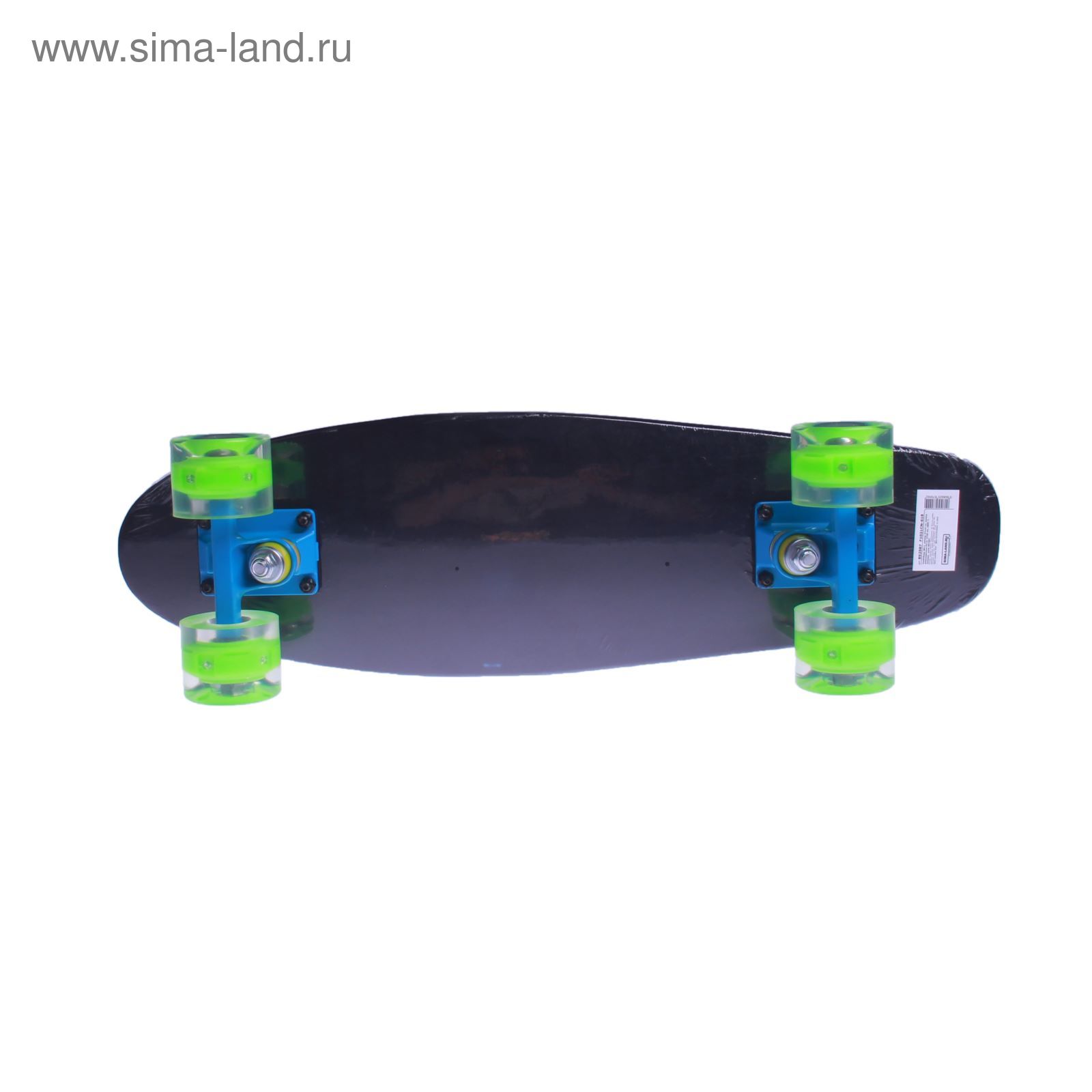 Скейтборд с разноцветными колёсами, PU d= 57*45 мм, алюминиевая рама, МИКС