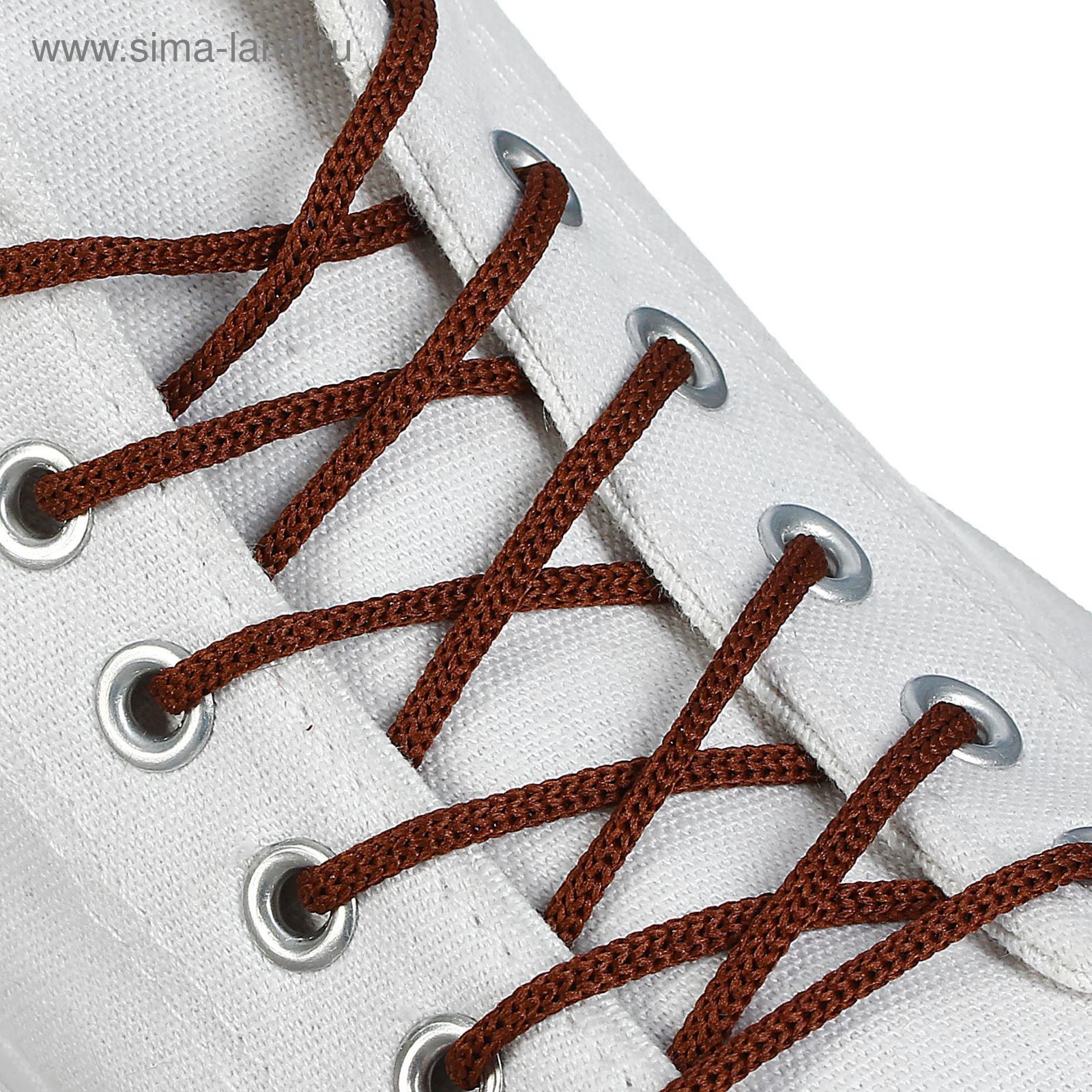 Шнурки для обуви круглые, d=3мм, 70см, цвет коричневый
