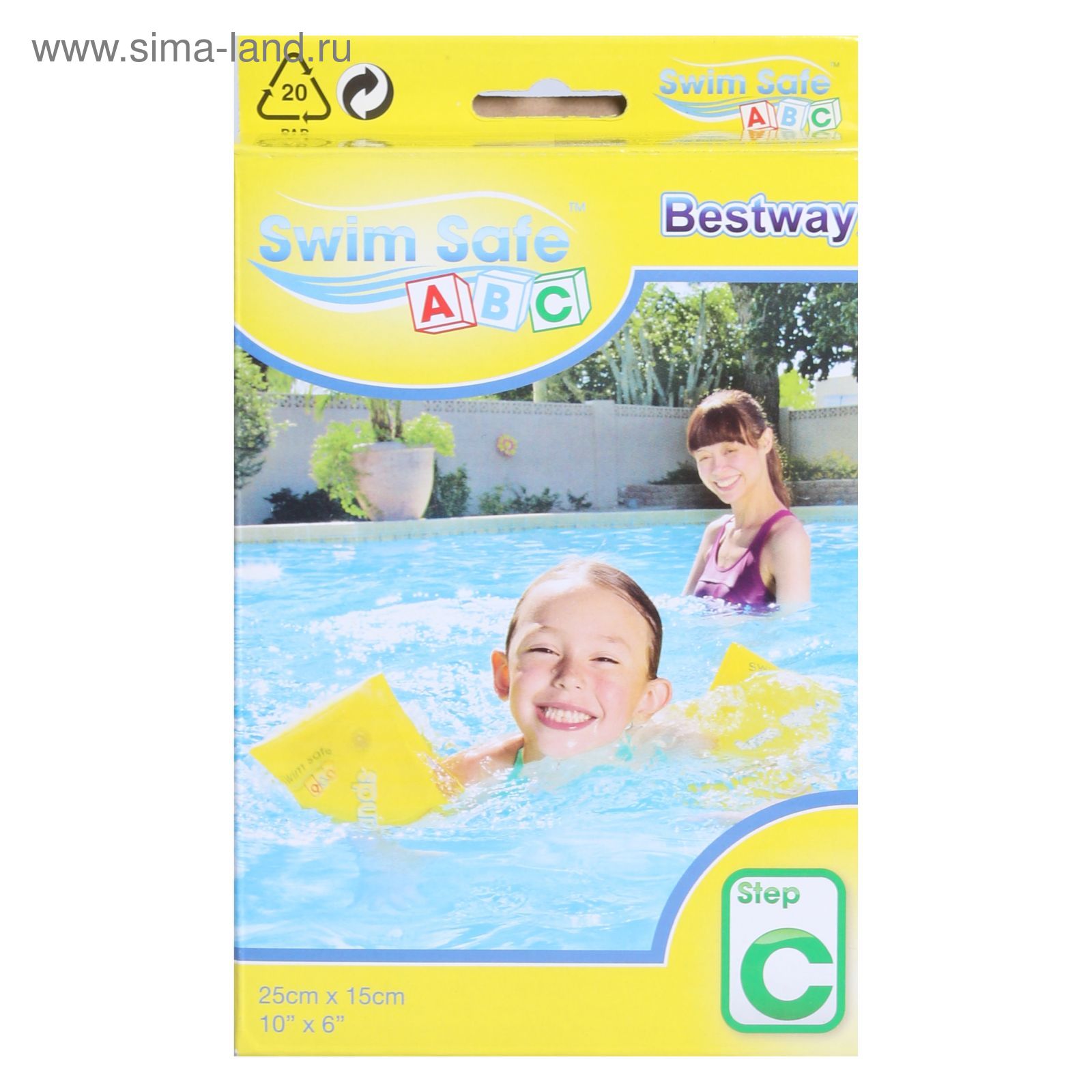 Нарукавники для плавания Swim Safe, 25 х 15 см, 3-6 лет Bestway