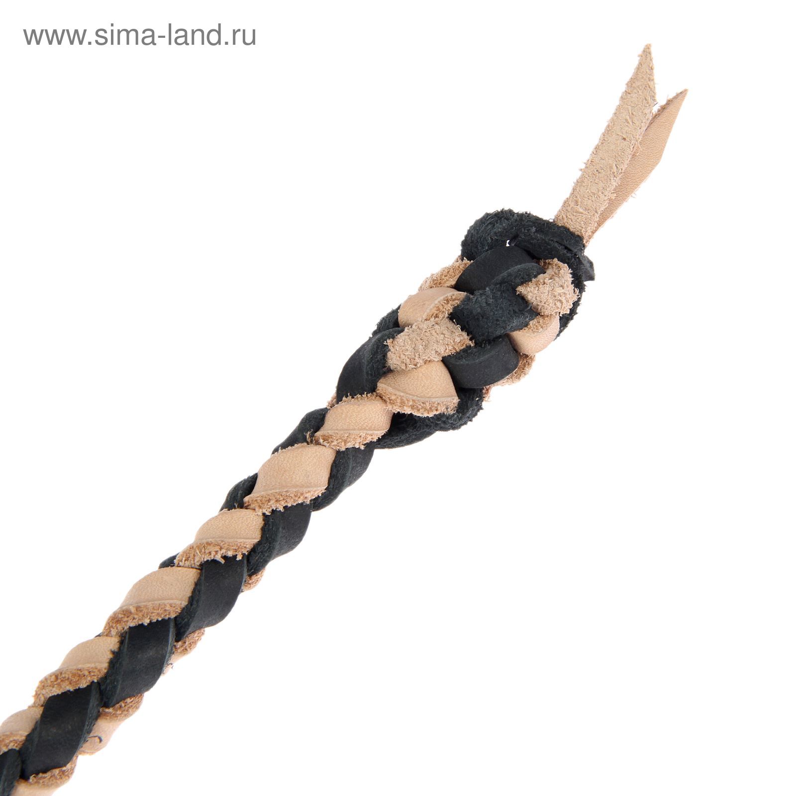Нагайка Донская, ручка оплетена кожей, черный с бежевым