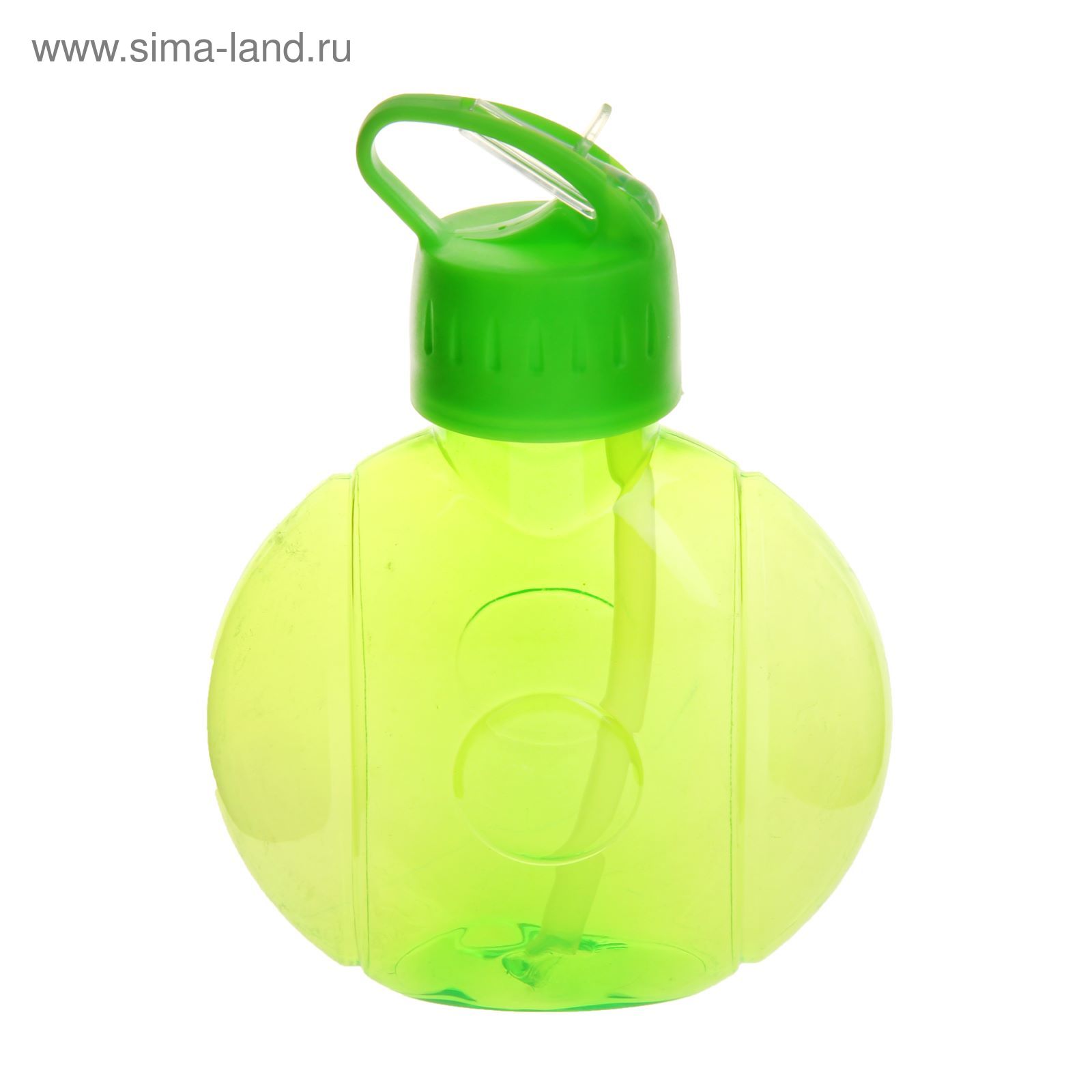 Фляжка-бутылка круглая, 650 мл, зелёная
