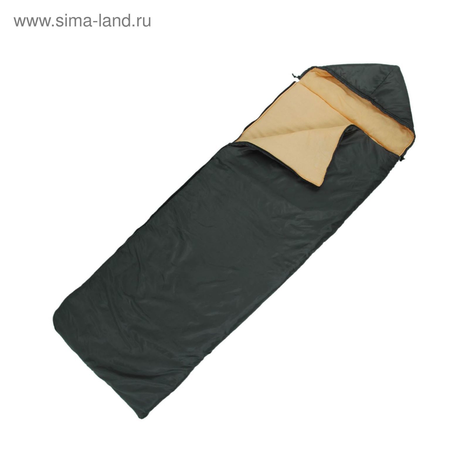 Спальный мешок "Комфорт", 3-х слойный, с капюшоном, размер 225 х 70 см, цвет микс