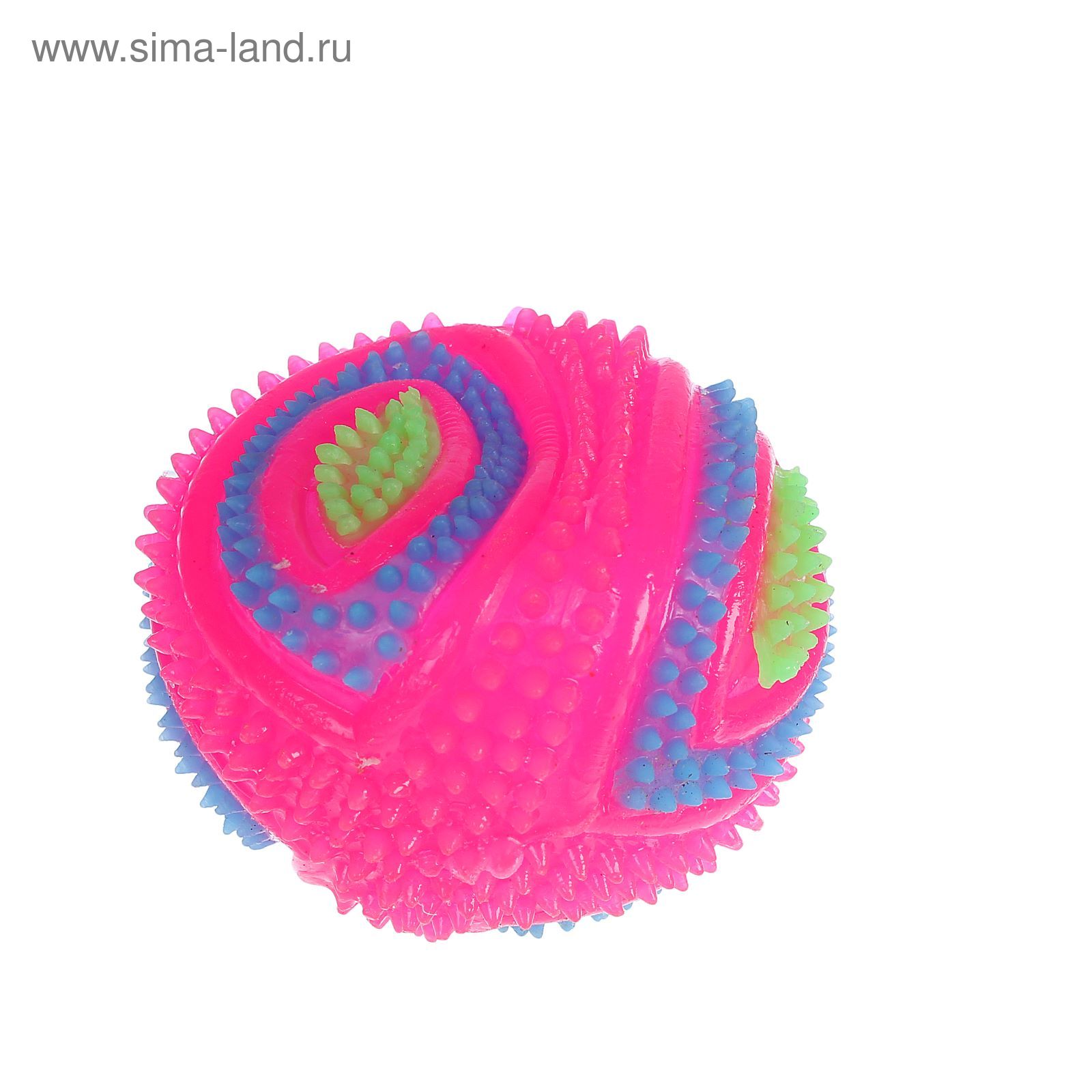 Мяч световой "Узор" с пищалкой, цвета МИКС УЦЕНКА
