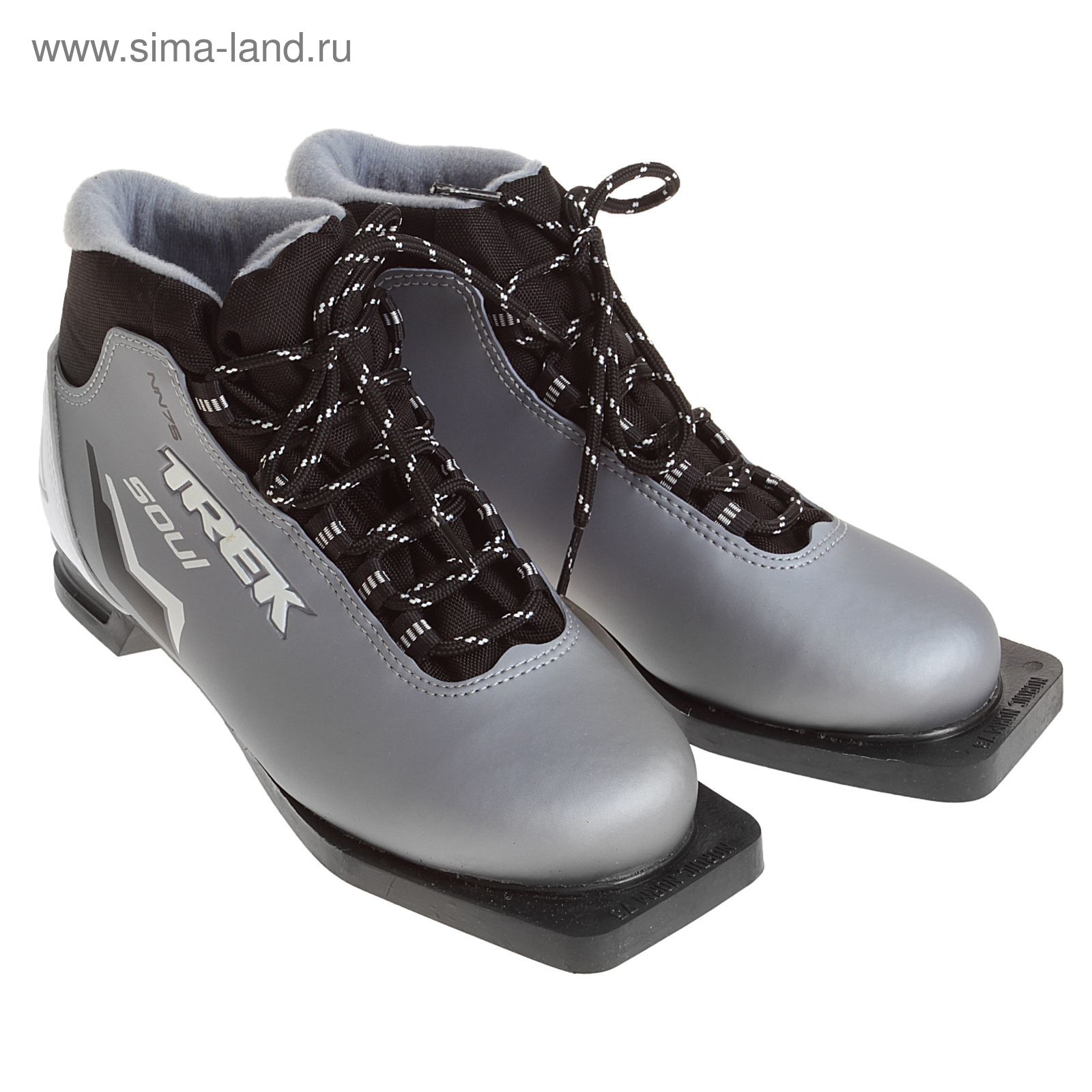 Ботинки лыжные TREK Soul NN 75 ИК (серый металл NN 75 ИК, лого черный) (р. 35)