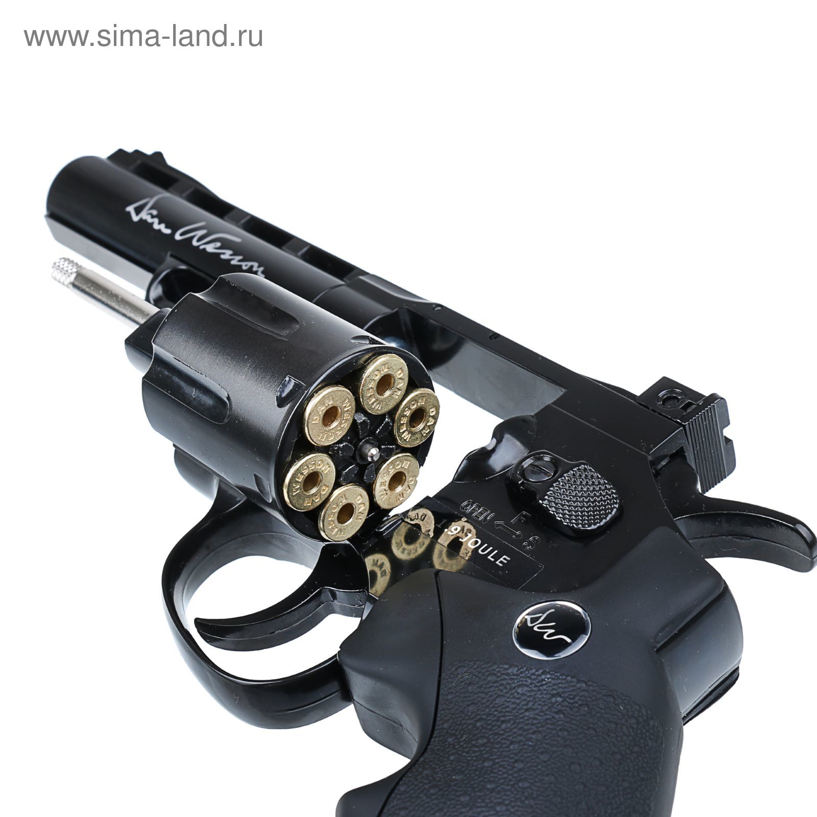 Револьвер пневматический Dan Wesson 4" (17176) черный, калибр  4,5 мм