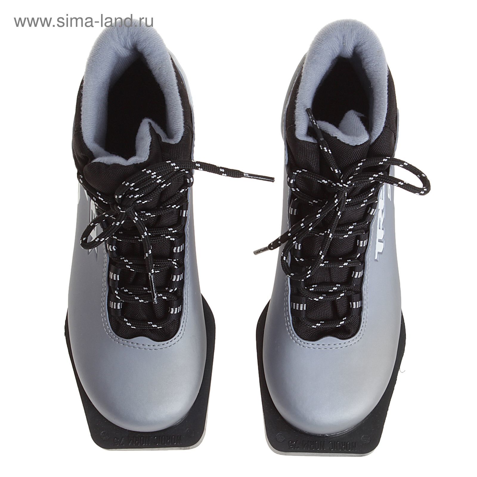 Ботинки лыжные TREK Soul NN 75 ИК (серый металл NN 75 ИК, лого черный) (р. 35)