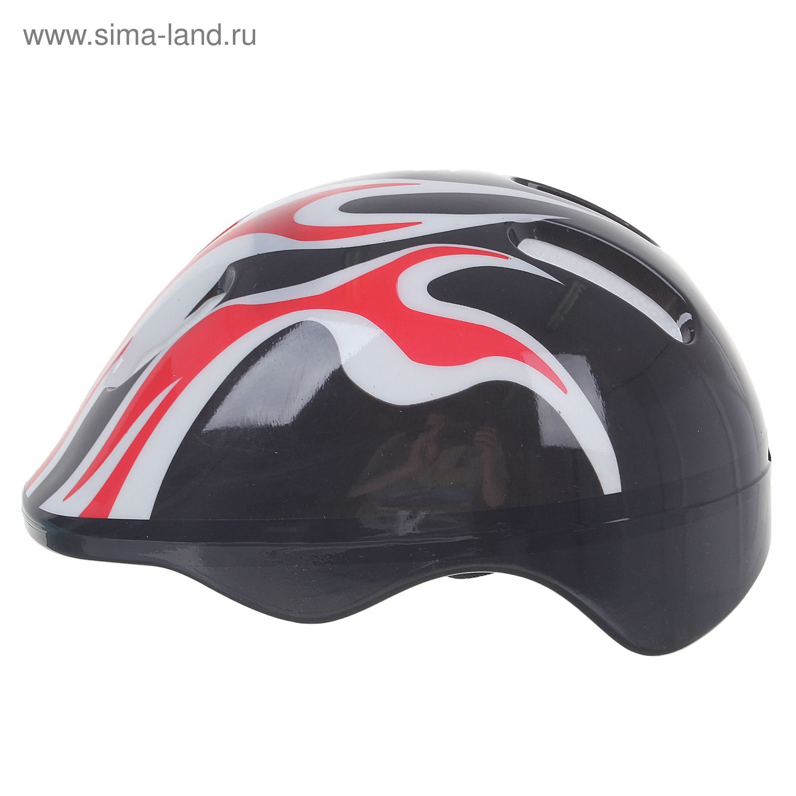Шлем защитный детский OT-H6, размер M (55-58 см), цвет: черный