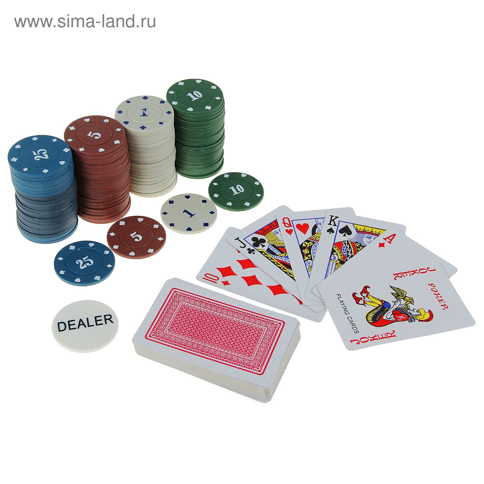 Набор для покера Professional Poker Chips: 100 фишек, 2 колоды карт по 54  шт., металлическая коробка купить по недорогим ценам в Интернет-магазине  ТУРИМ, Санкт-Петербург (СПб)