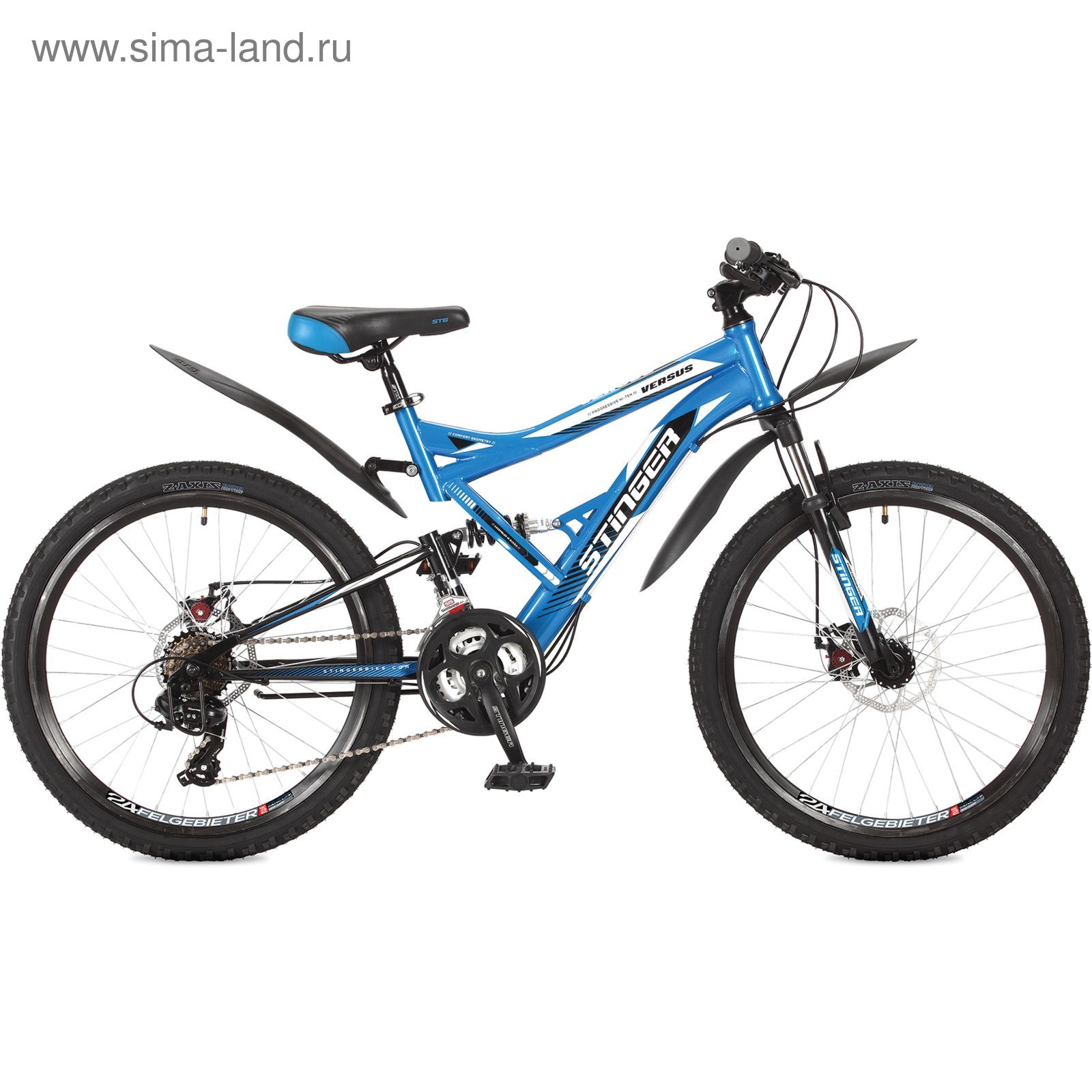 Велосипед 24" Stinger Versus D, 2017, цвет синий, размер 16,5"
