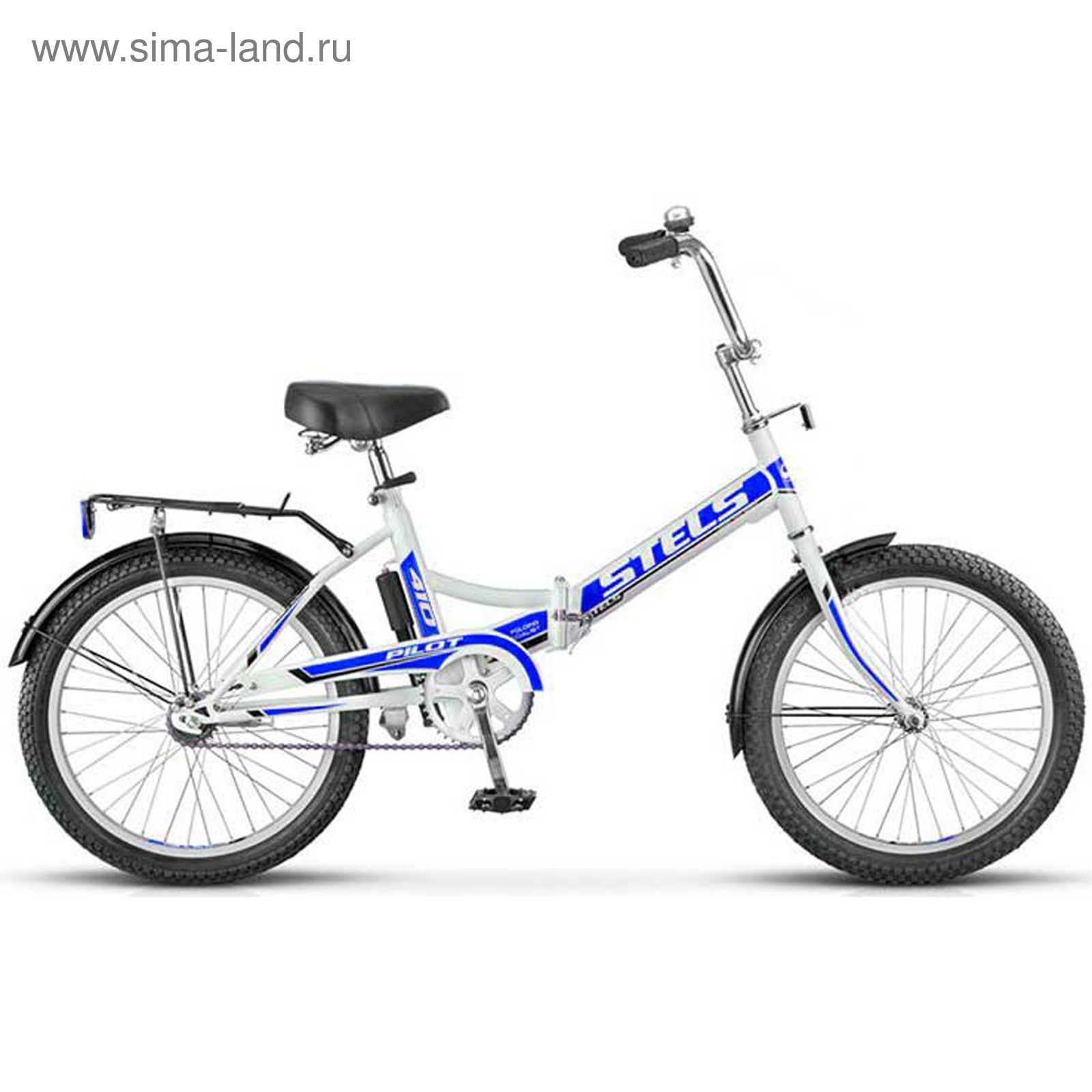 Велосипед 20" Stels Pilot-410, 2016, цвет белый/синий, размер 13,5"
