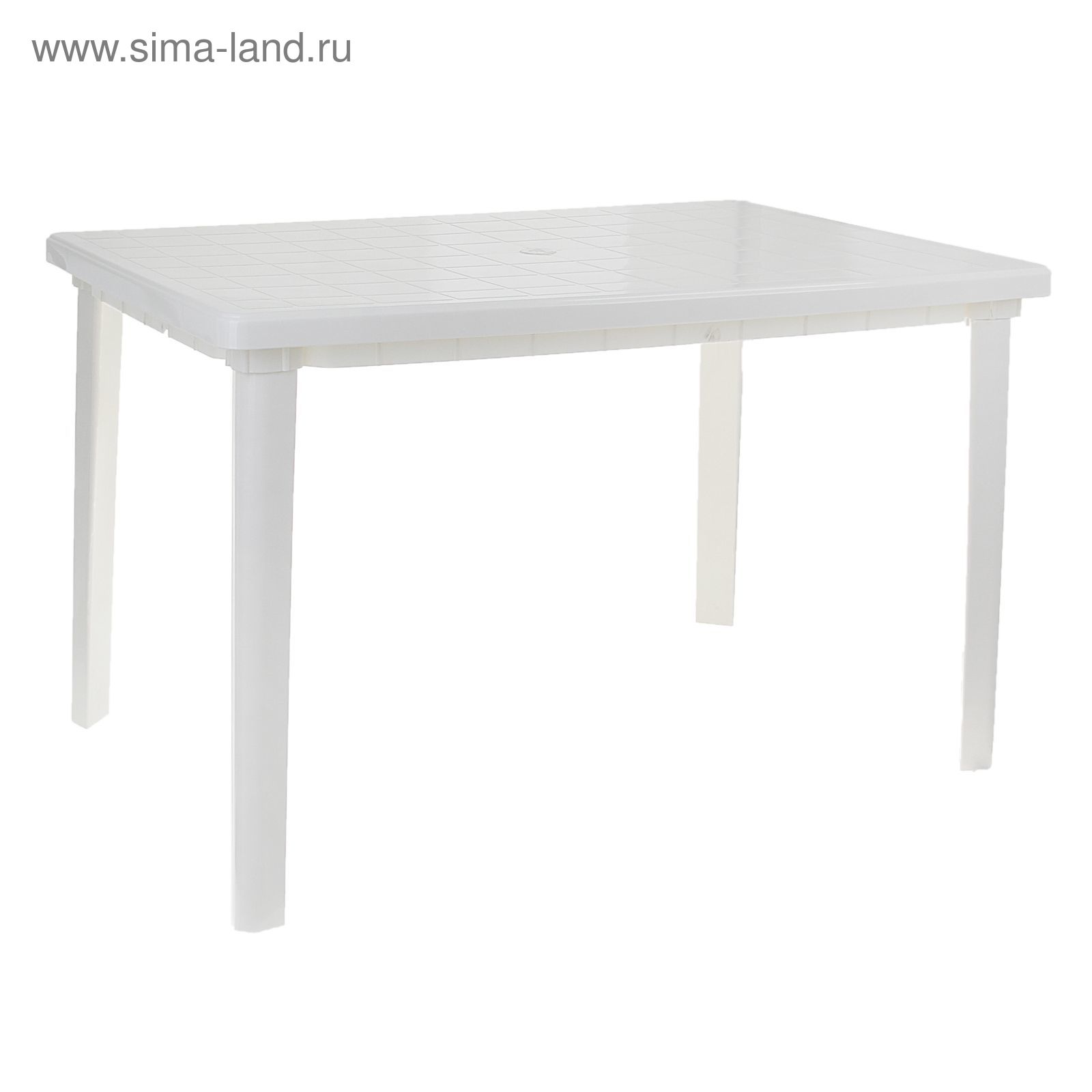 Стол прямоугольный, размер 120 х 85 х 75 см, цвет белый