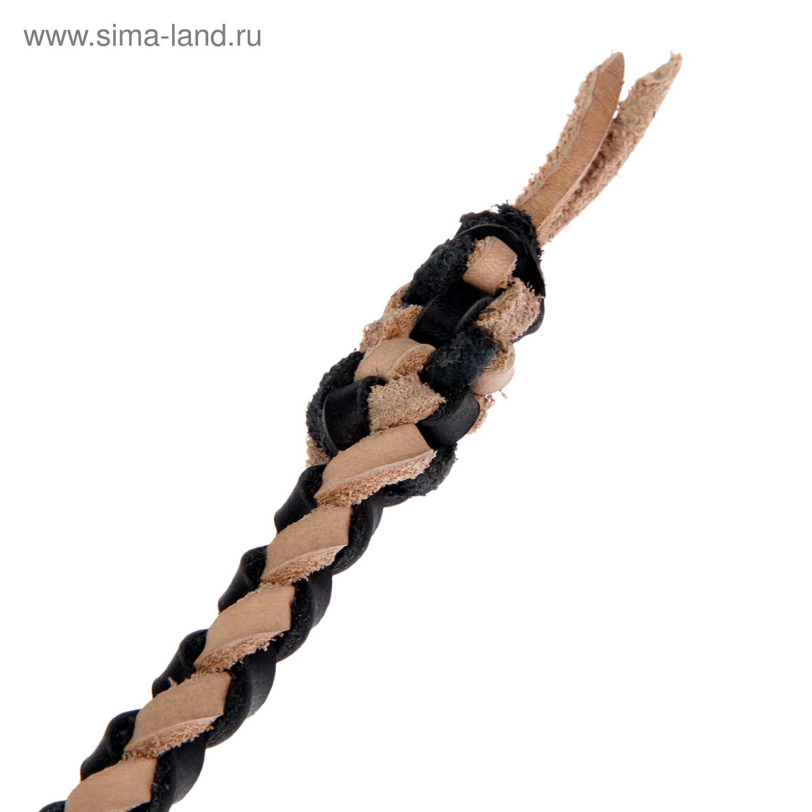 Нагайка Донская, деревянная ручка, черная с бежевым