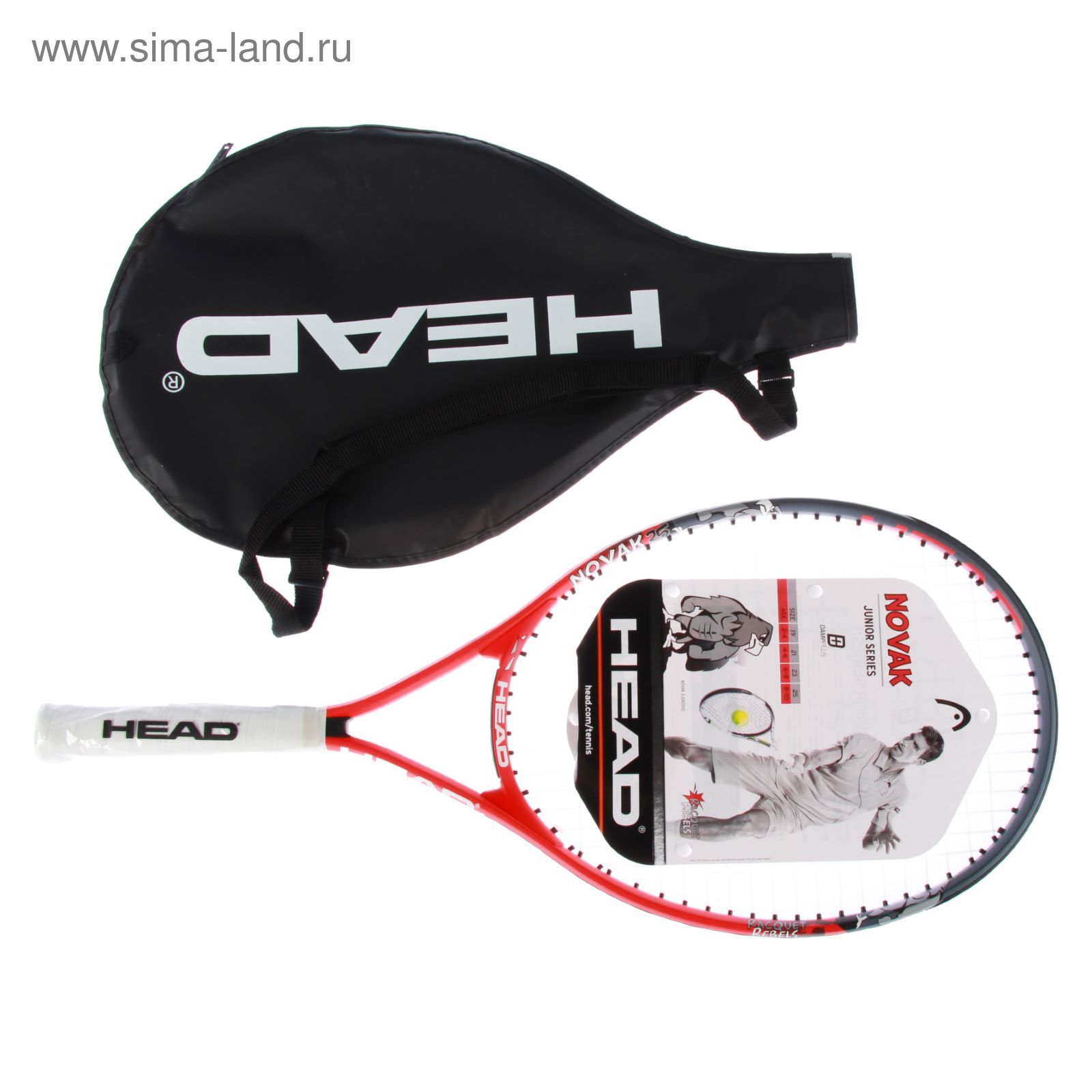 Ракетка для большого тенниса детская Head Novak 25 Gr07, для 8-10 лет