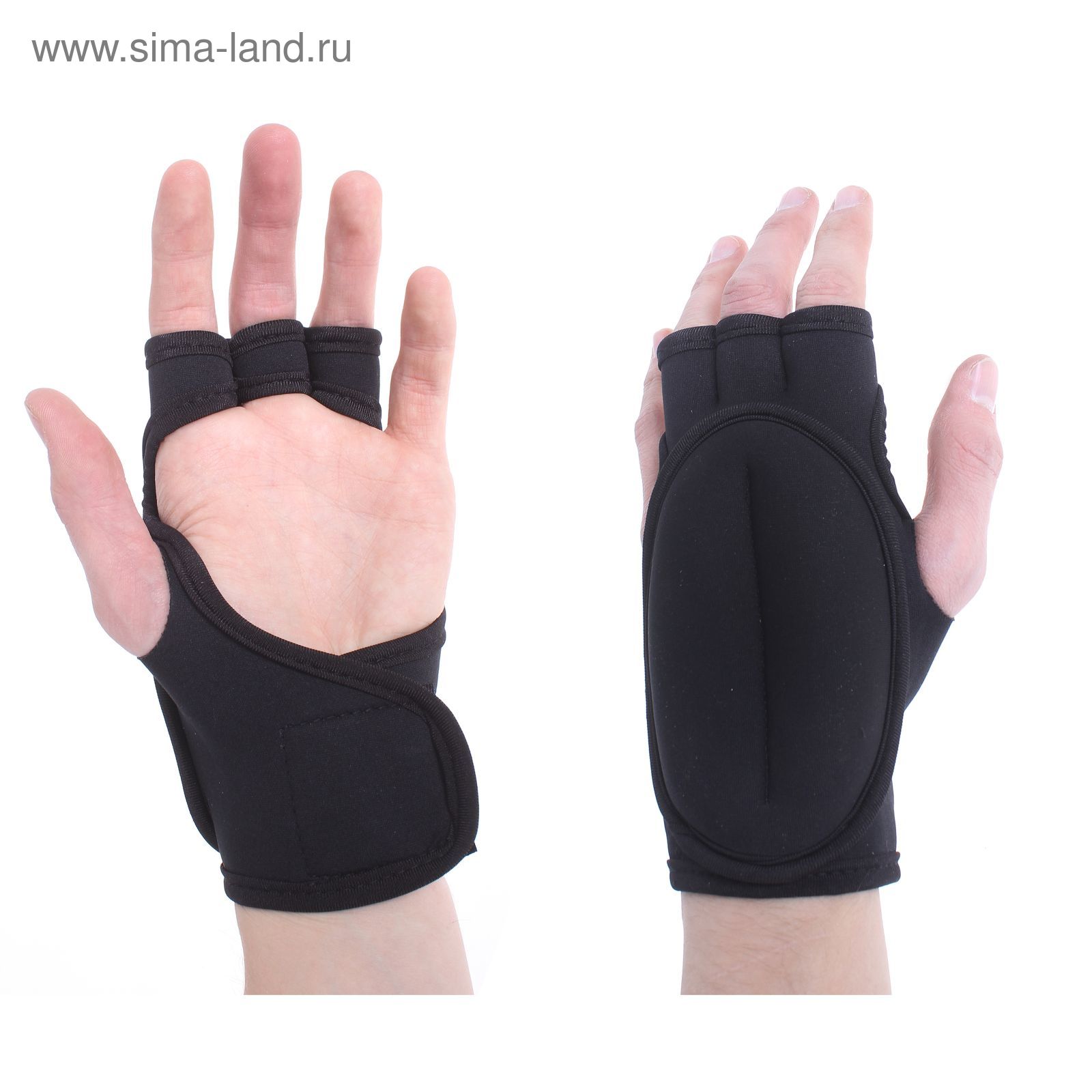 Перчатки-утяжелители (вес пары 800 гр), цвет черный