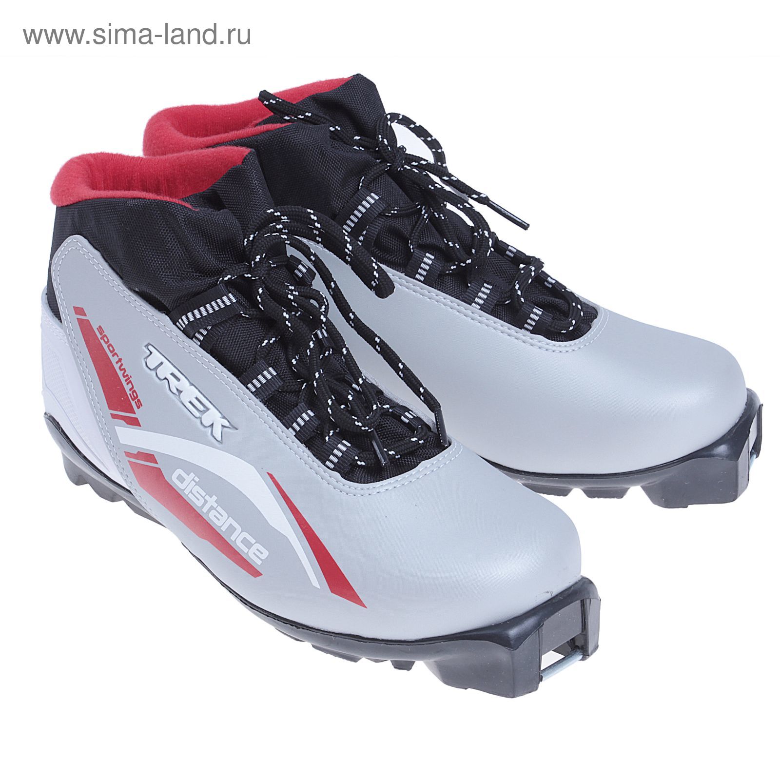 Ботинки лыжные TREK Distance SNS ИК (серебряный, лого красный) (р. 41)