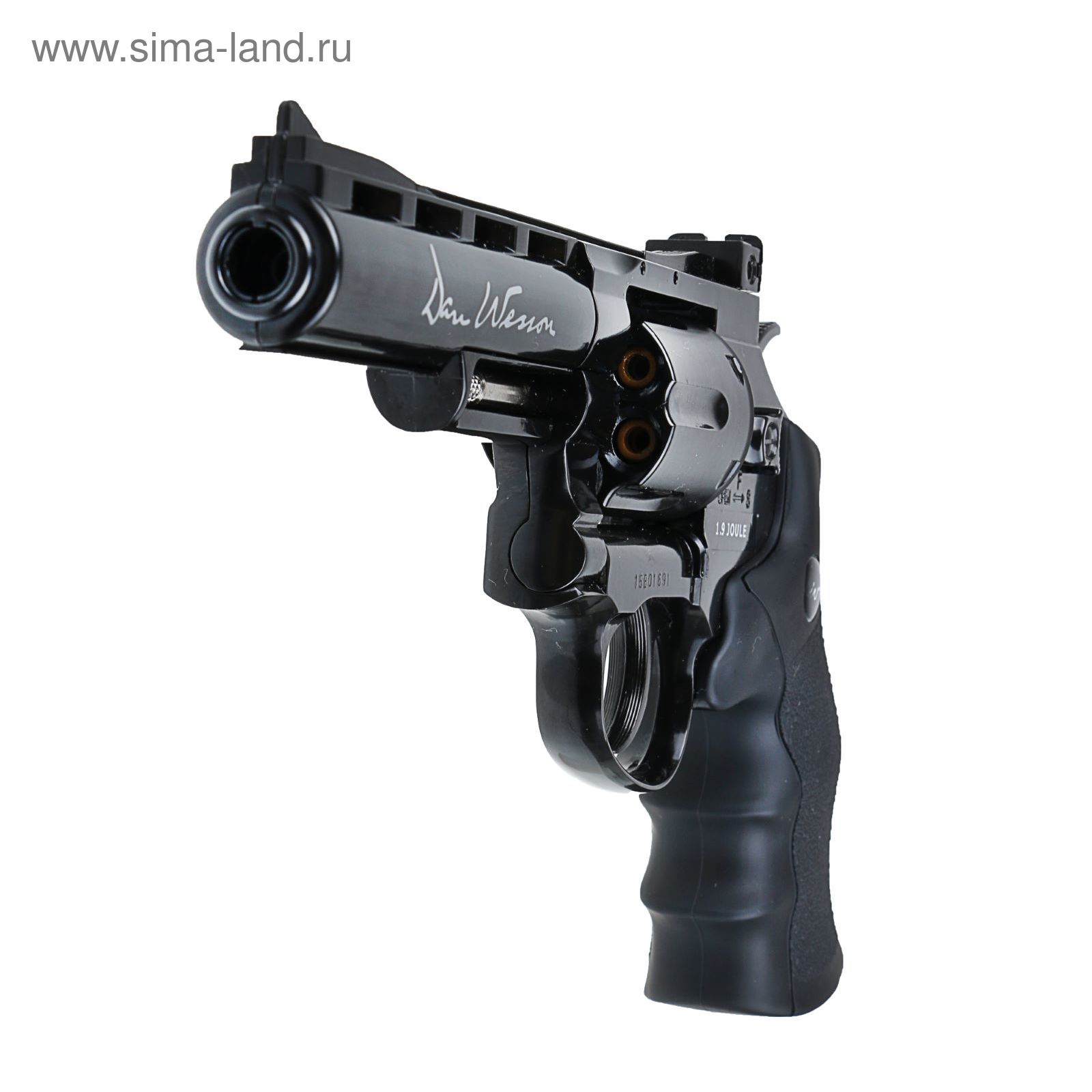 Револьвер пневматический Dan Wesson 4" (17176) черный, калибр  4,5 мм