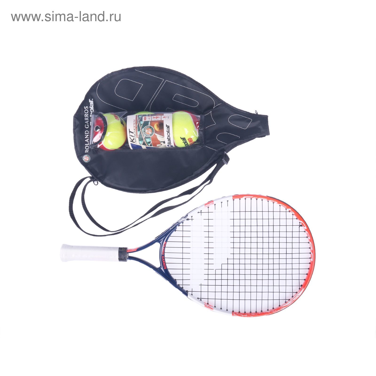 Набор для большого тенниса детский French Open Junior 21, ракетка и мячи, ручка 000