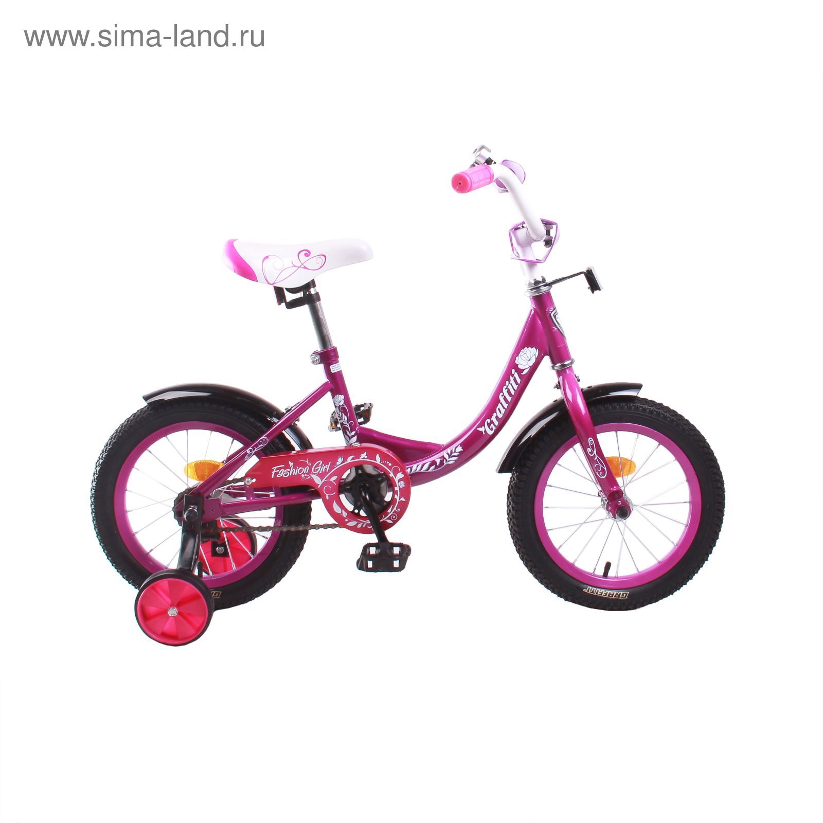 Велосипед 14" GRAFFITI Fashion Girl RUS, 2017, цвет фиолетовый