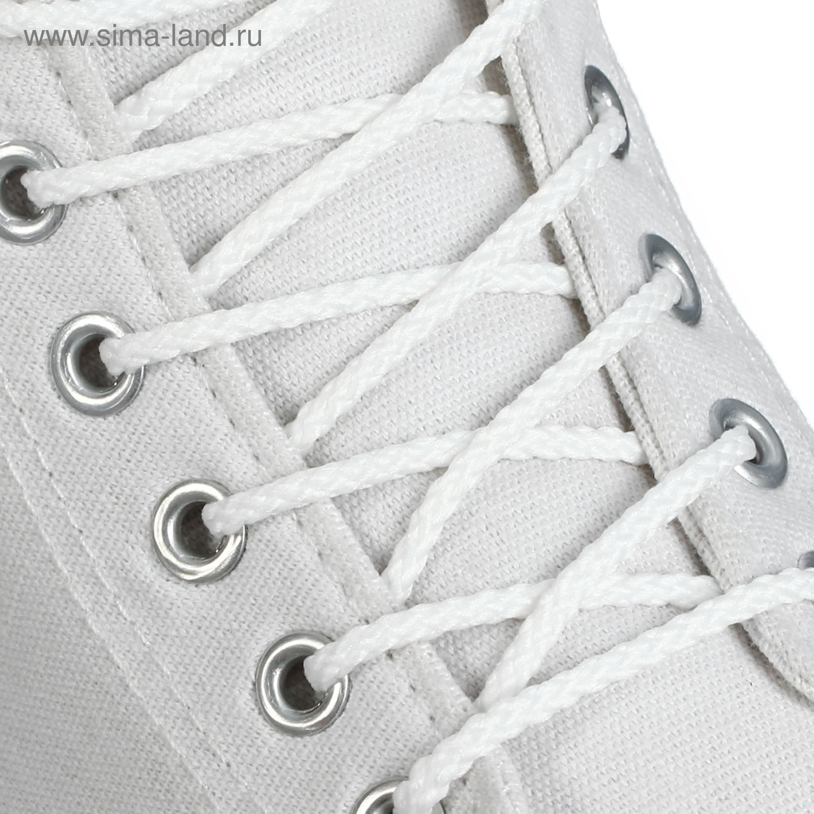 Шнурки для обуви круглые, d=4мм, 70см, цвет белый
