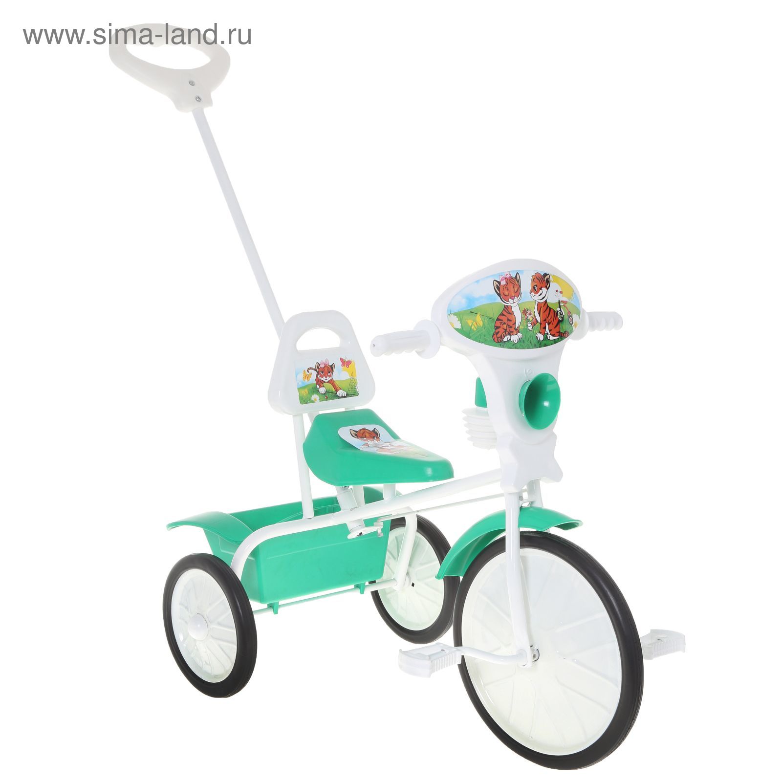 Велосипед трехколесный "Малыш" 09/3, цвет: зеленый, фасовка: 2 шт.