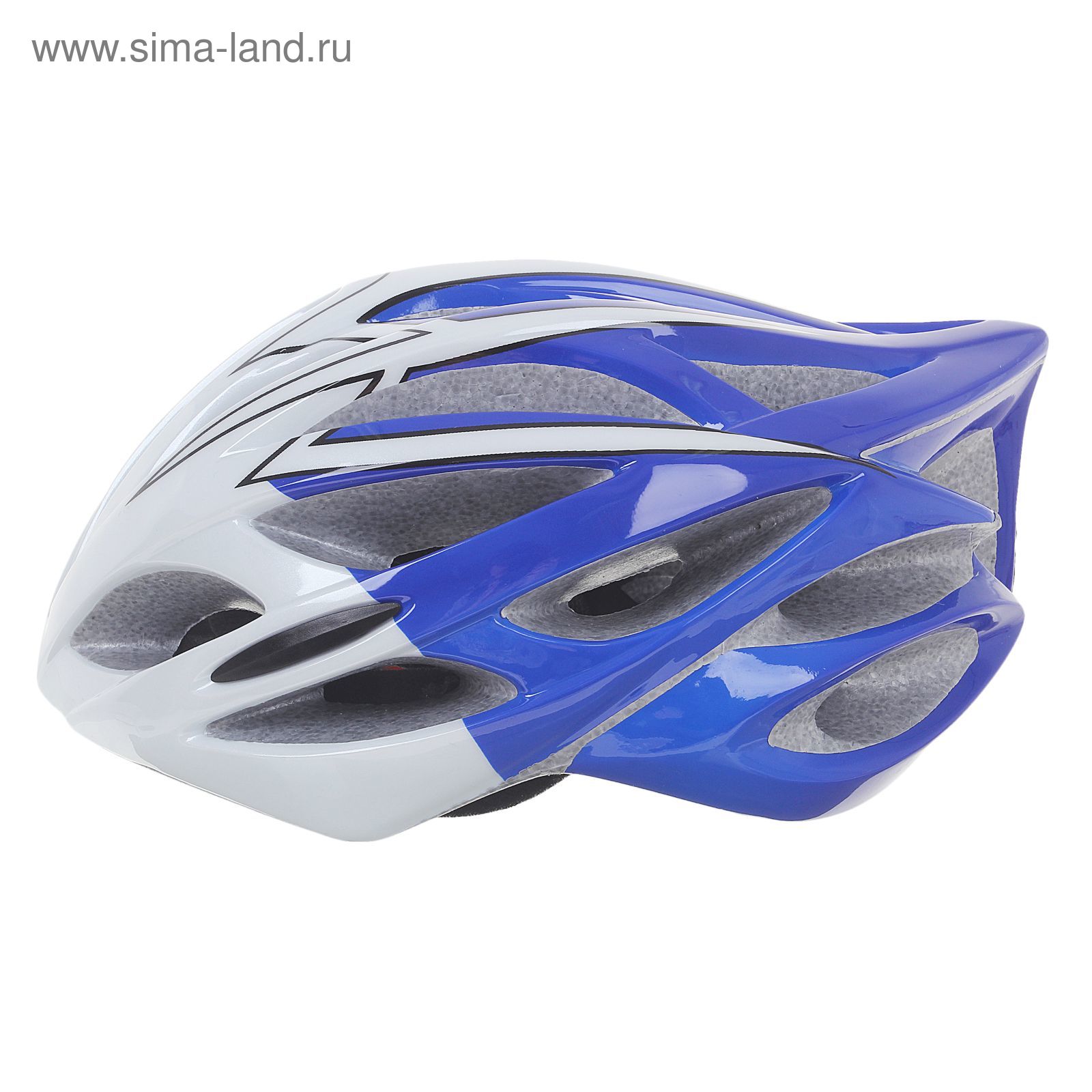 Шлем велосипедиста взрослый ОТ-325, сине-белый, диаметр 54 см