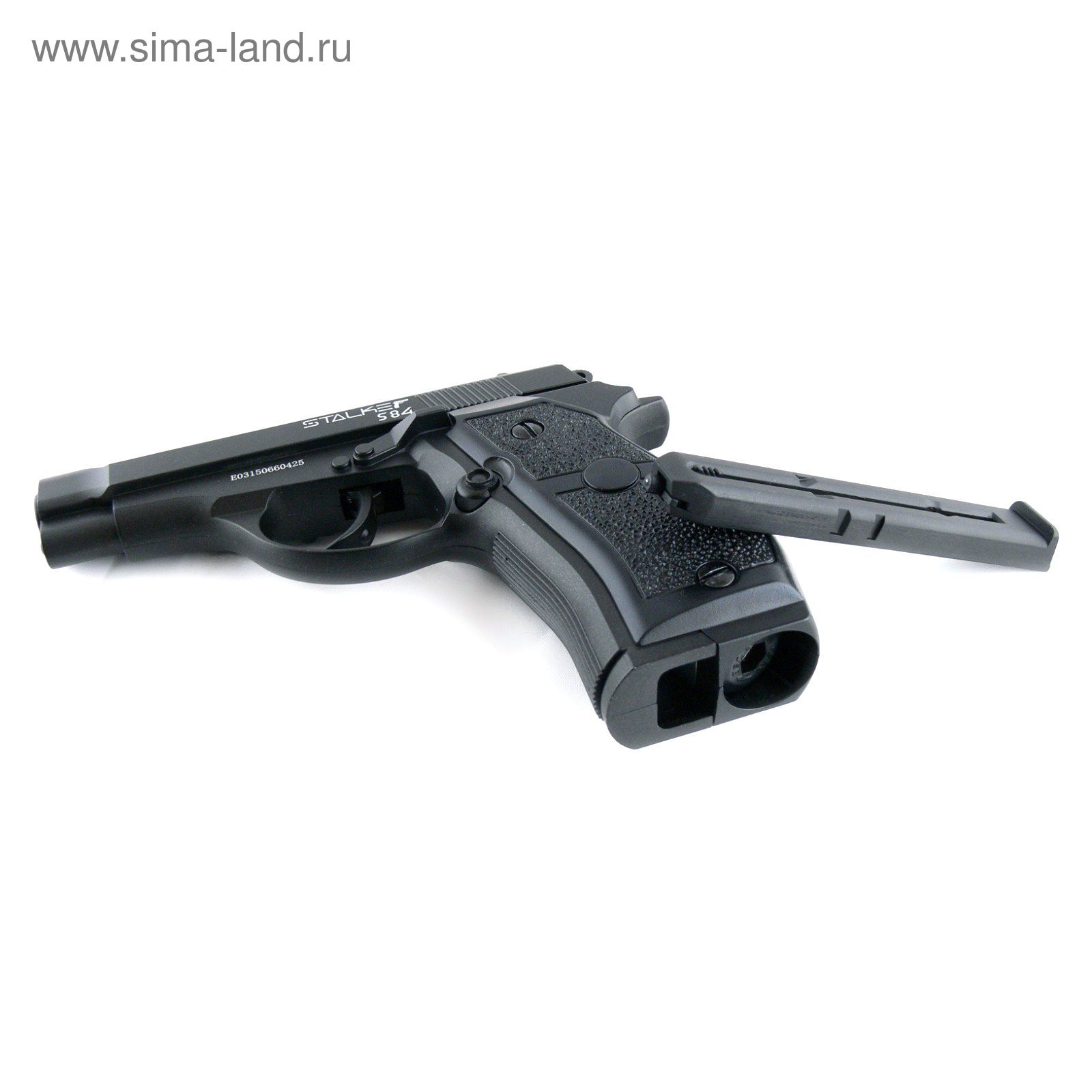 Пистолет пневм. Stalker S84 (аналог "Beretta 84") к.4,5мм, металл, 120 м/с, черный, картон.коробка