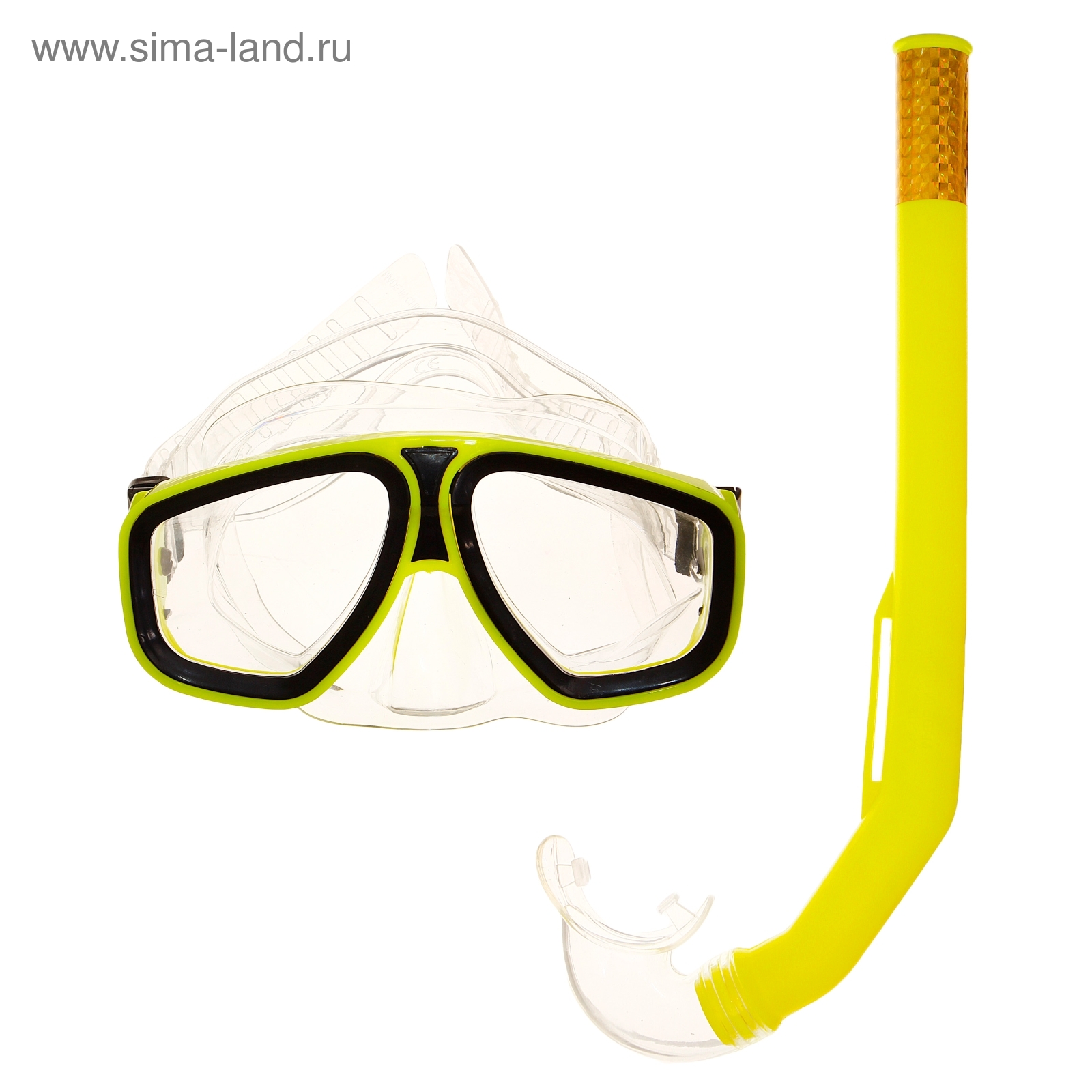 Набор для подводного плавания, 2 предмета: маска, трубка, в пакете, цвета МИКС