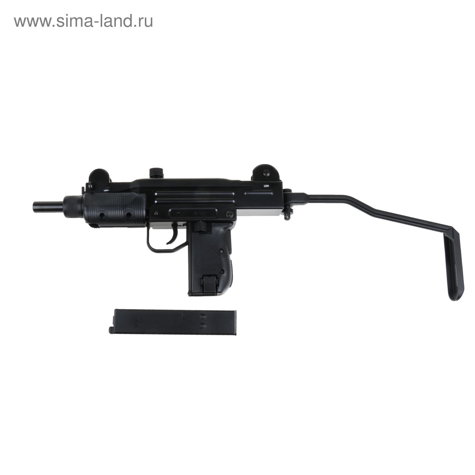Пистолет-пулемет пневматический Gletcher UZM, калибр  4.5 мм