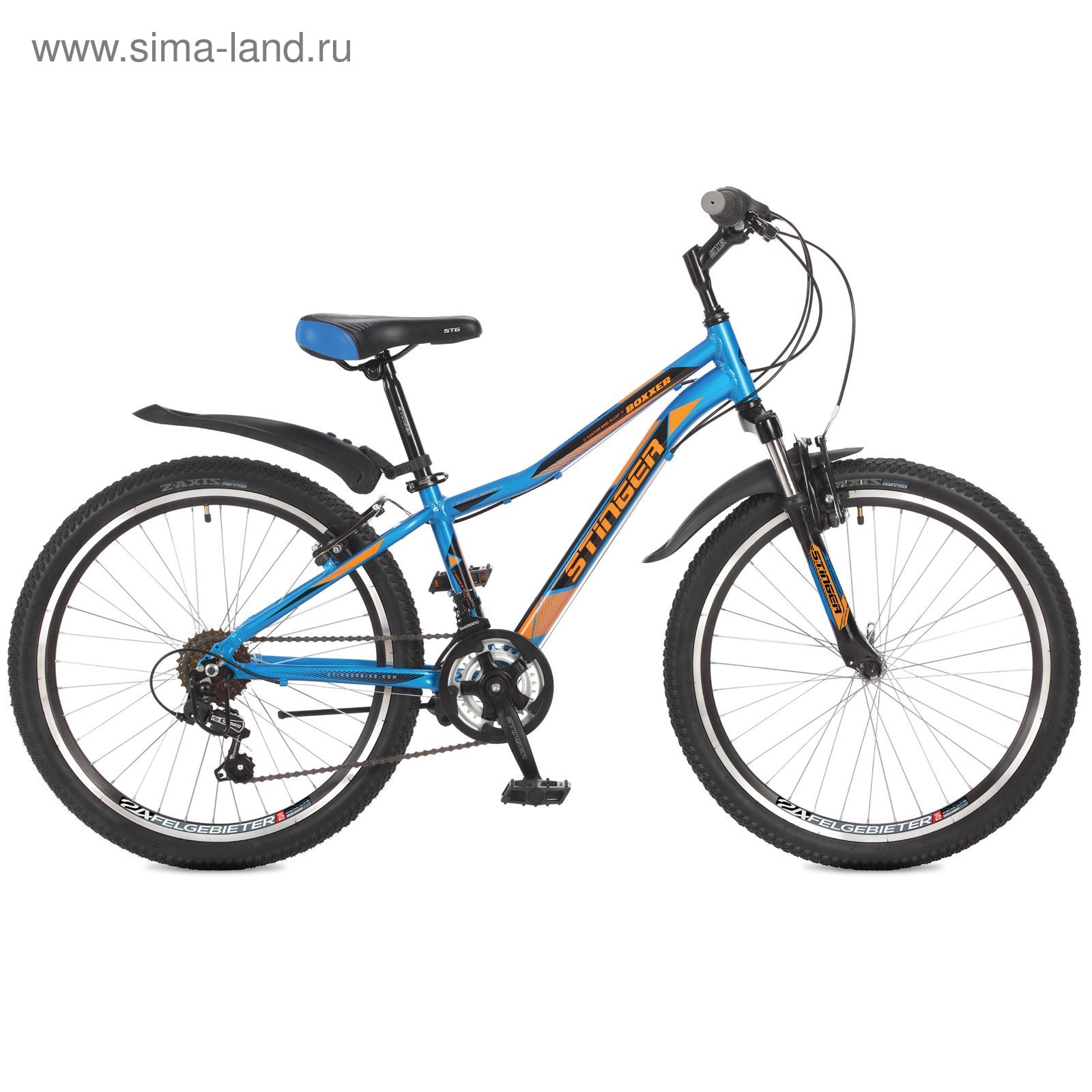 Велосипед 24" Stinger Boxxer, 2017, цвет синий, размер 12,5"