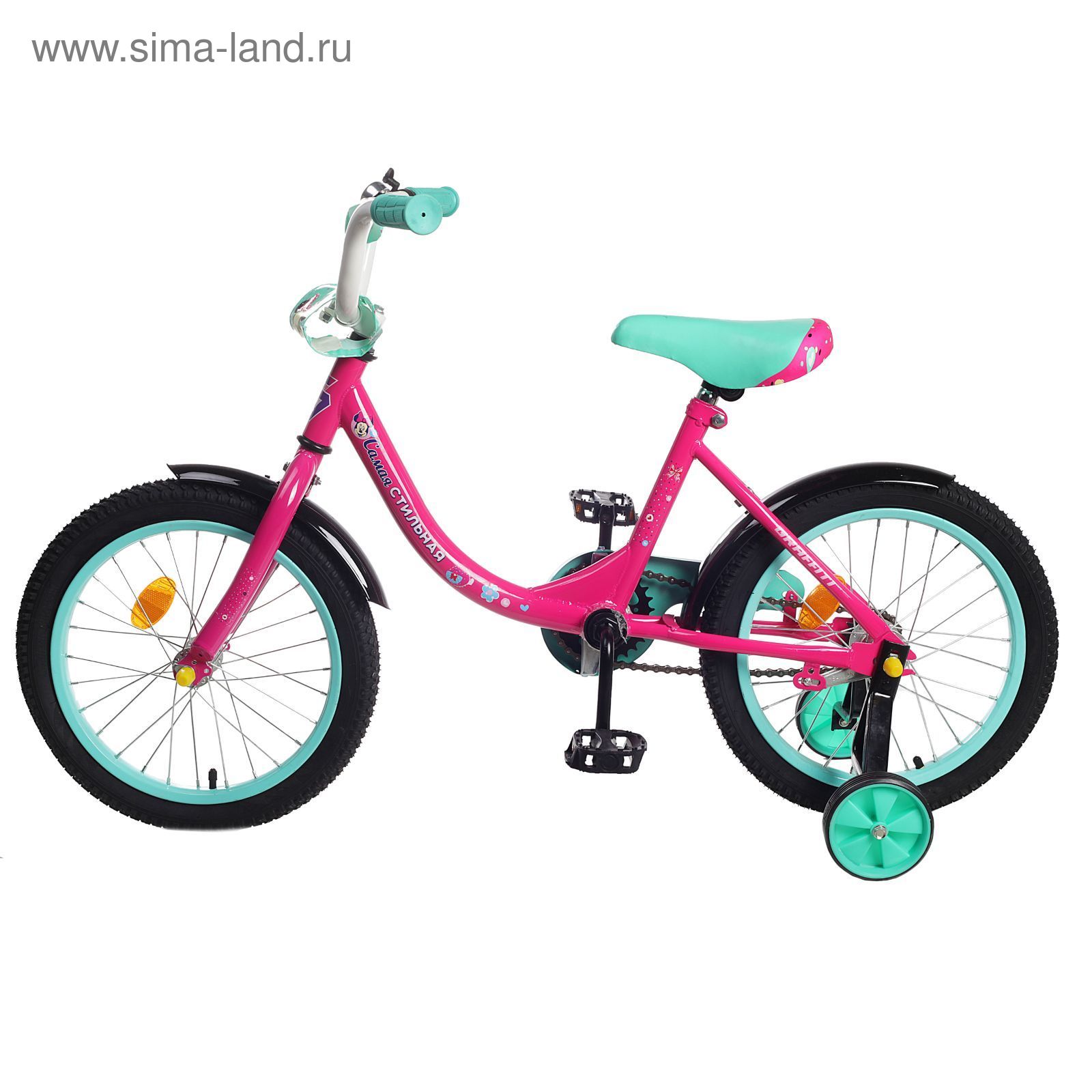 Велосипед двухколесный 16 GRAFFITI "Минни Маус", цвет: розовый