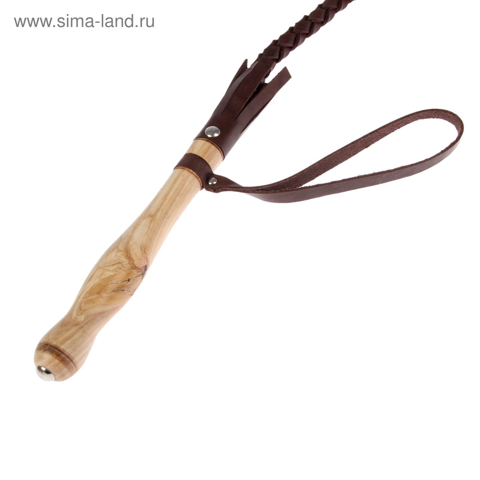 Нагайка Кубанская, деревянная ручка, коричневая