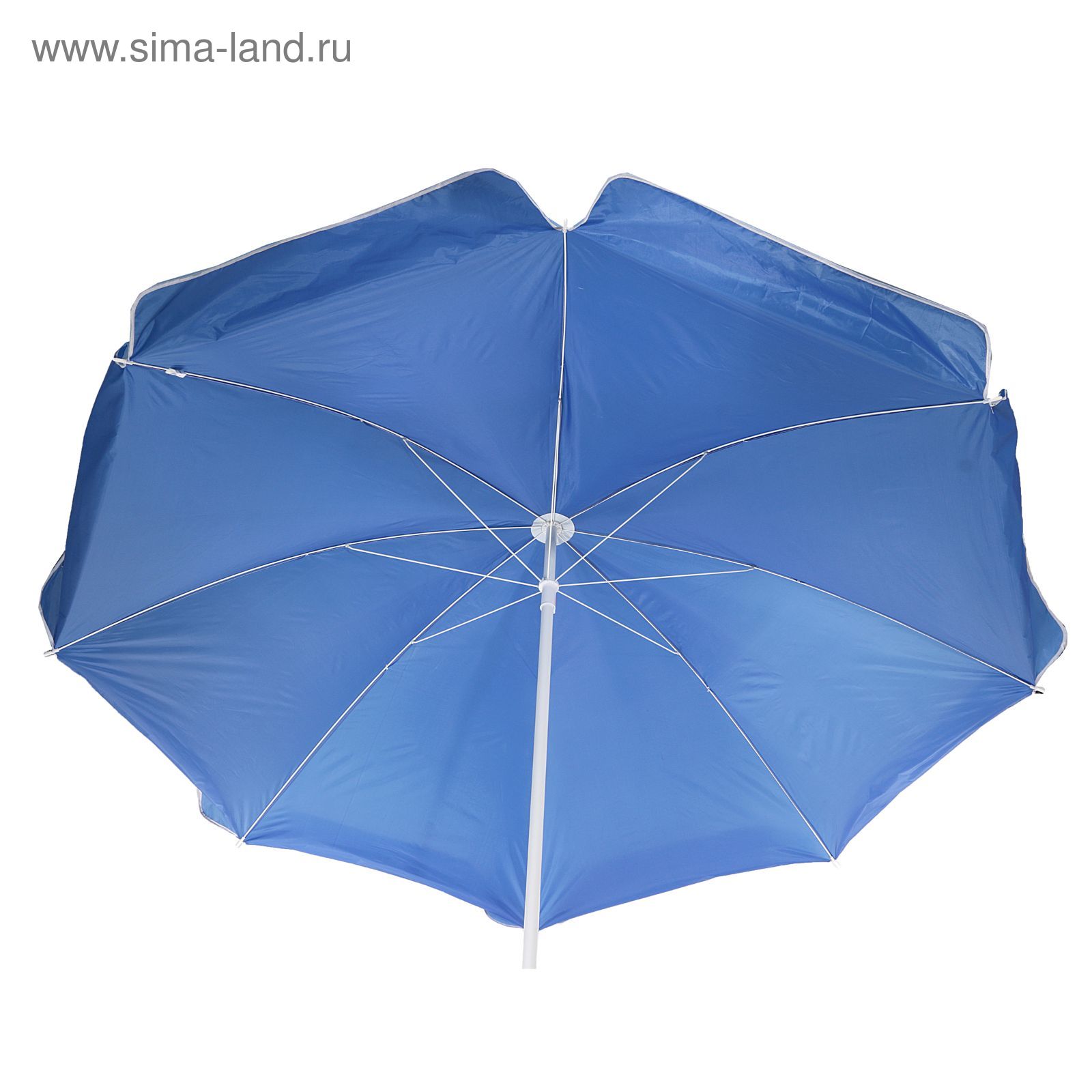 Зонт пляжный "Классика" с серебряным покрытием, d=210 cм, h=200 см, МИКС