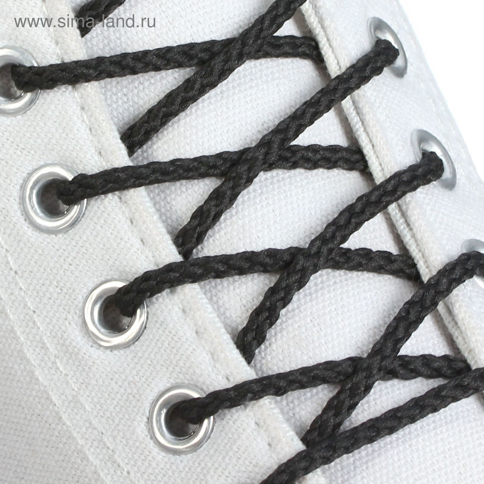 Шнурки для обуви круглые, d=4мм, 110см, цвет тёмно-серый