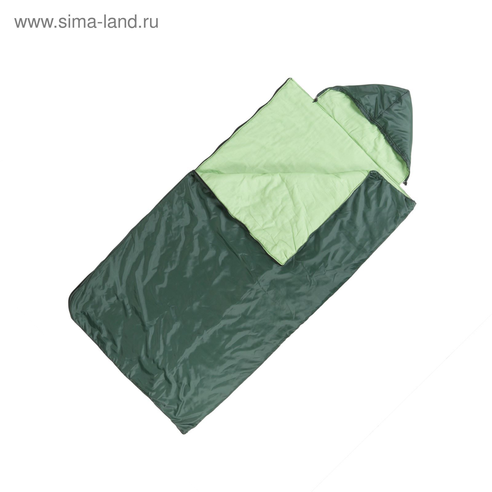 Спальный мешок "Комфорт" 2-х слойный, с капюшоном, увеличенный, размер 225 х 105 см