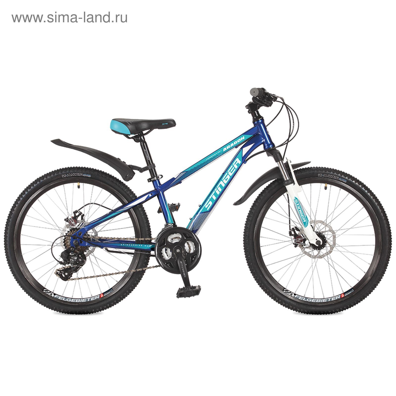 Велосипед 24" Stinger Aragon, 2017, цвет синий, размер 14"