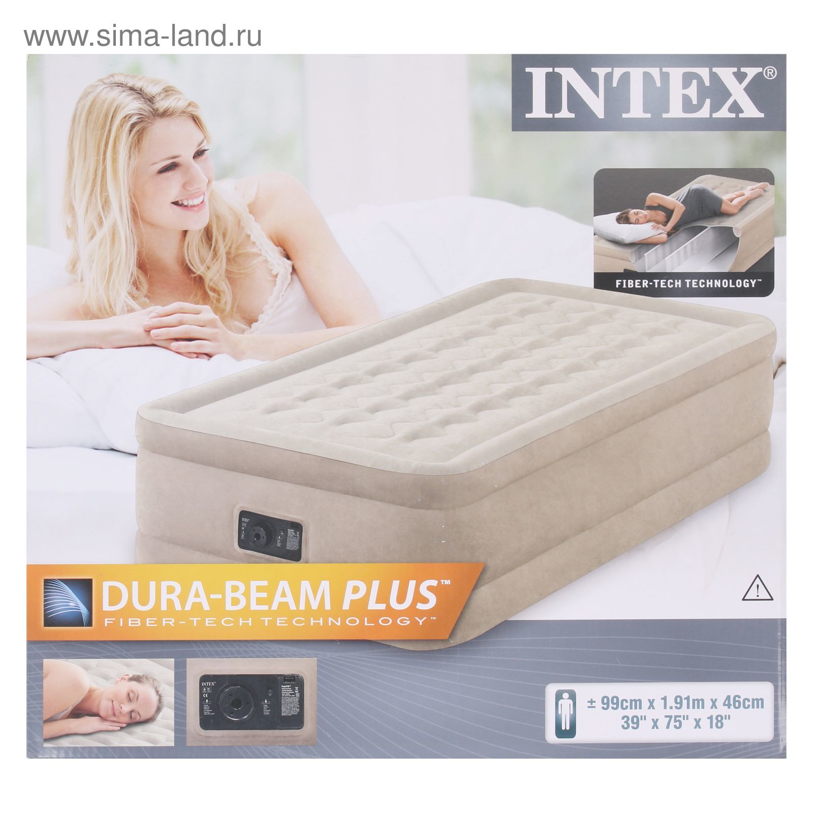 Кровать надувная Twin Ultra, 99 х 191 х 46 см INTEX
