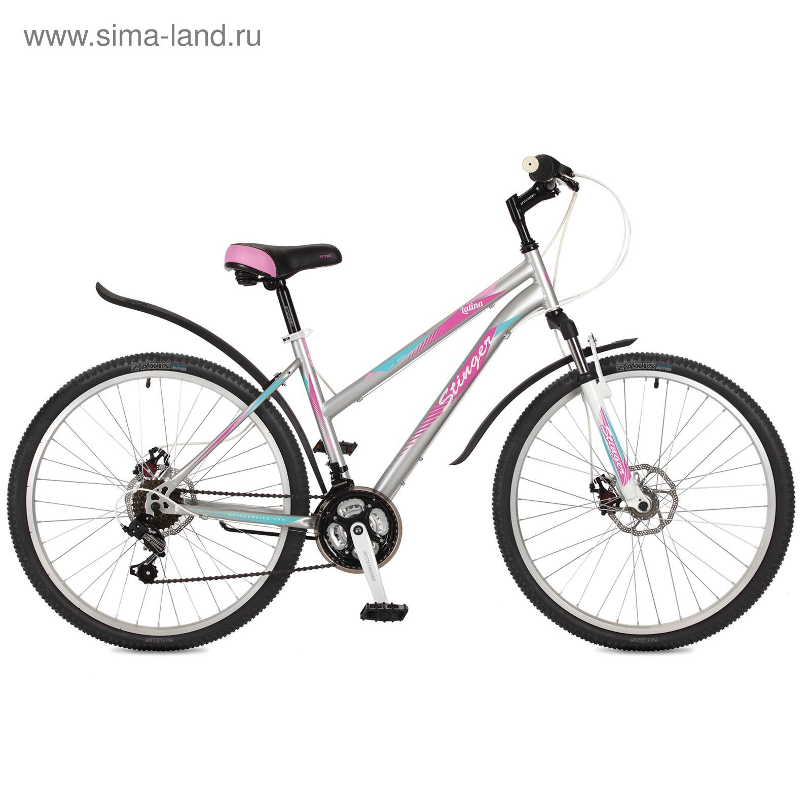 Велосипед 26" Stinger Latina D, 2017, цвет серый, размер 15"