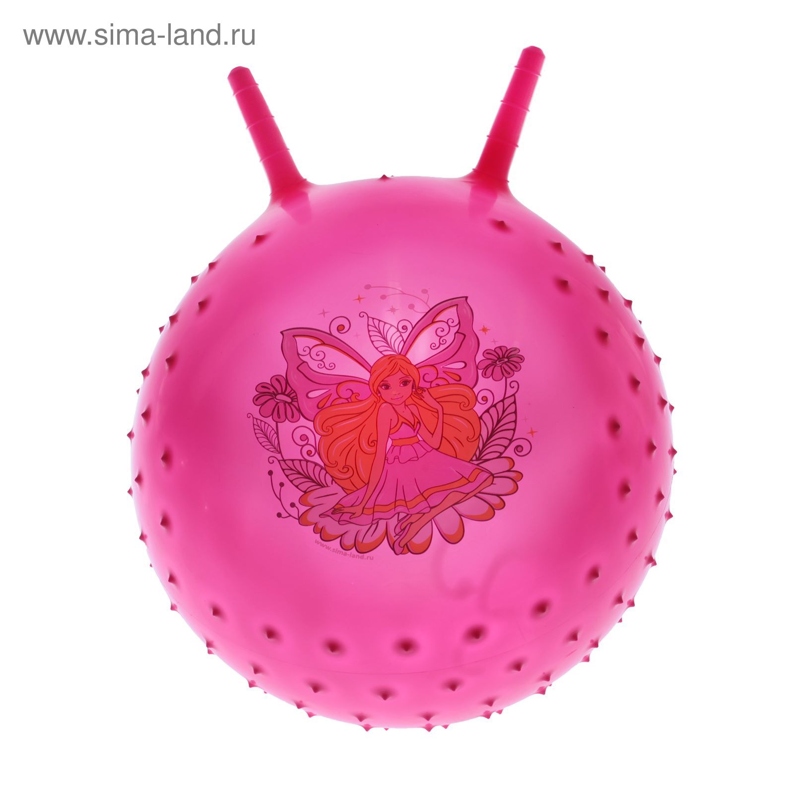 Мяч попрыгун с рожками массажный d=45 см, 320 гр, цвета микс