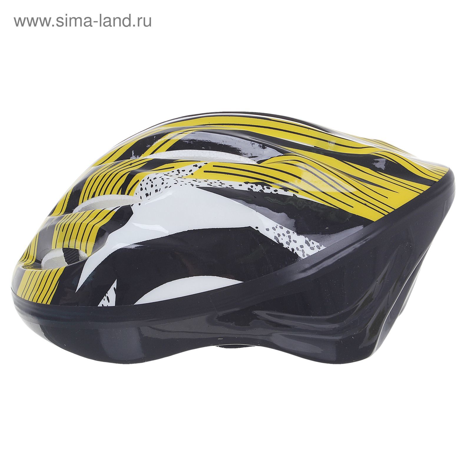 Шлем велосипедиста взрослый ОТ-11, L (56-58 см), цвет жёлто-черный
