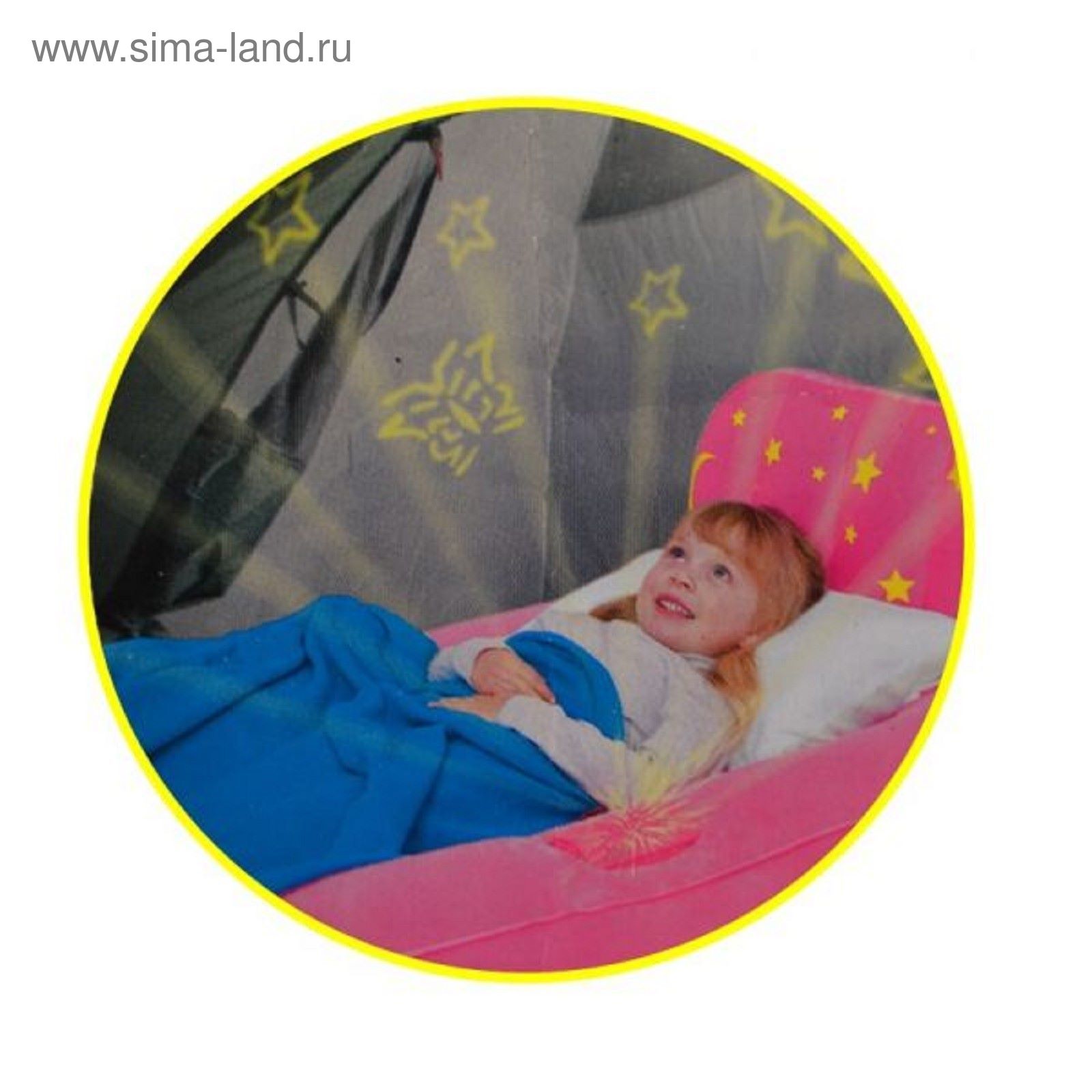 Кровать надувная детская, встроенный светильник 132х76х46см 67496 МИКС Bestway