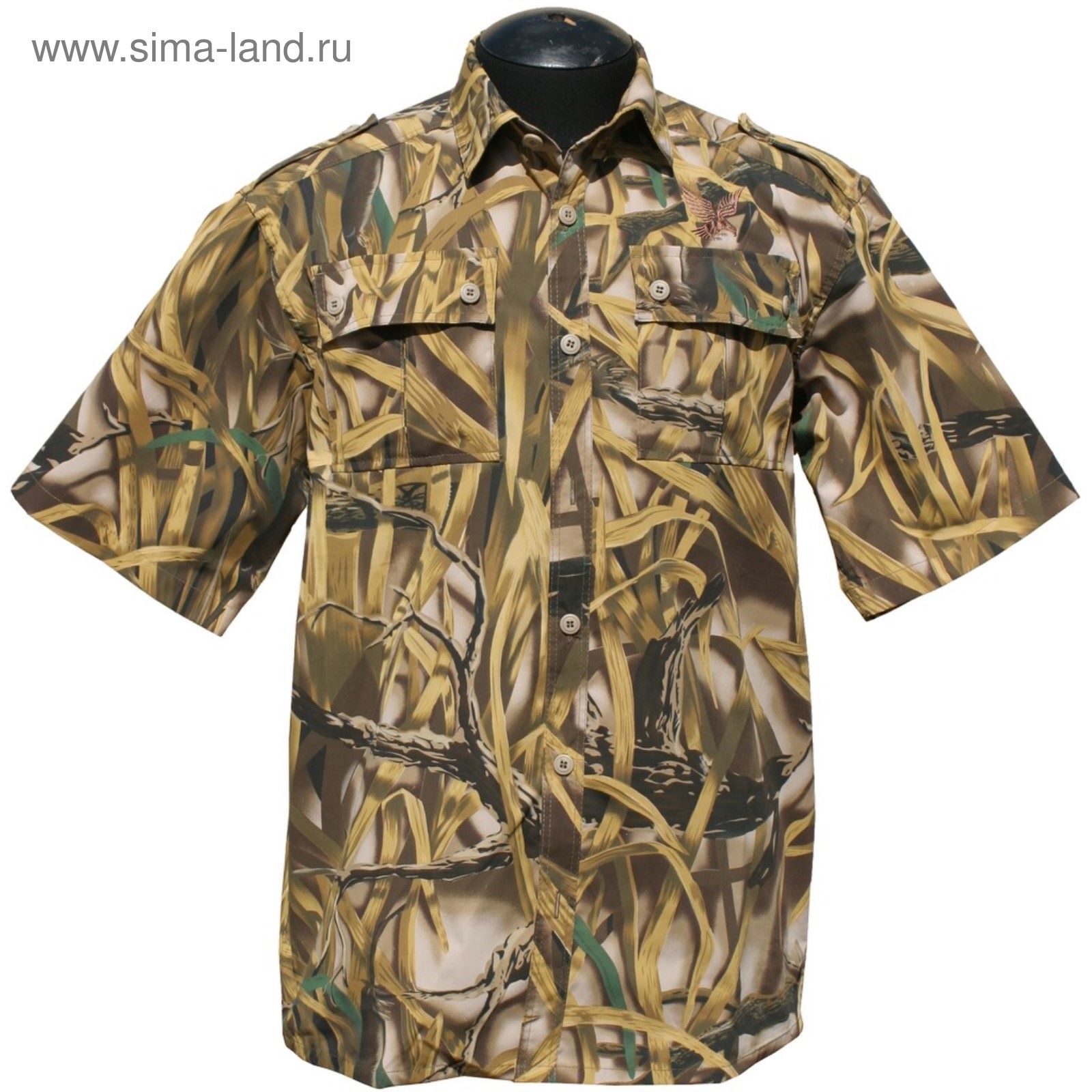 Рубашка с коротким рукавом "Фазан" (камыш) 50/182-188 р-р