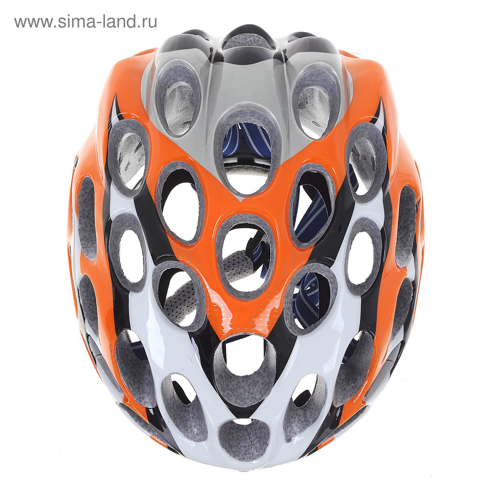 Шлем велосипедиста взрослый ОТ-T39, оранжевый, диаметр 54 см