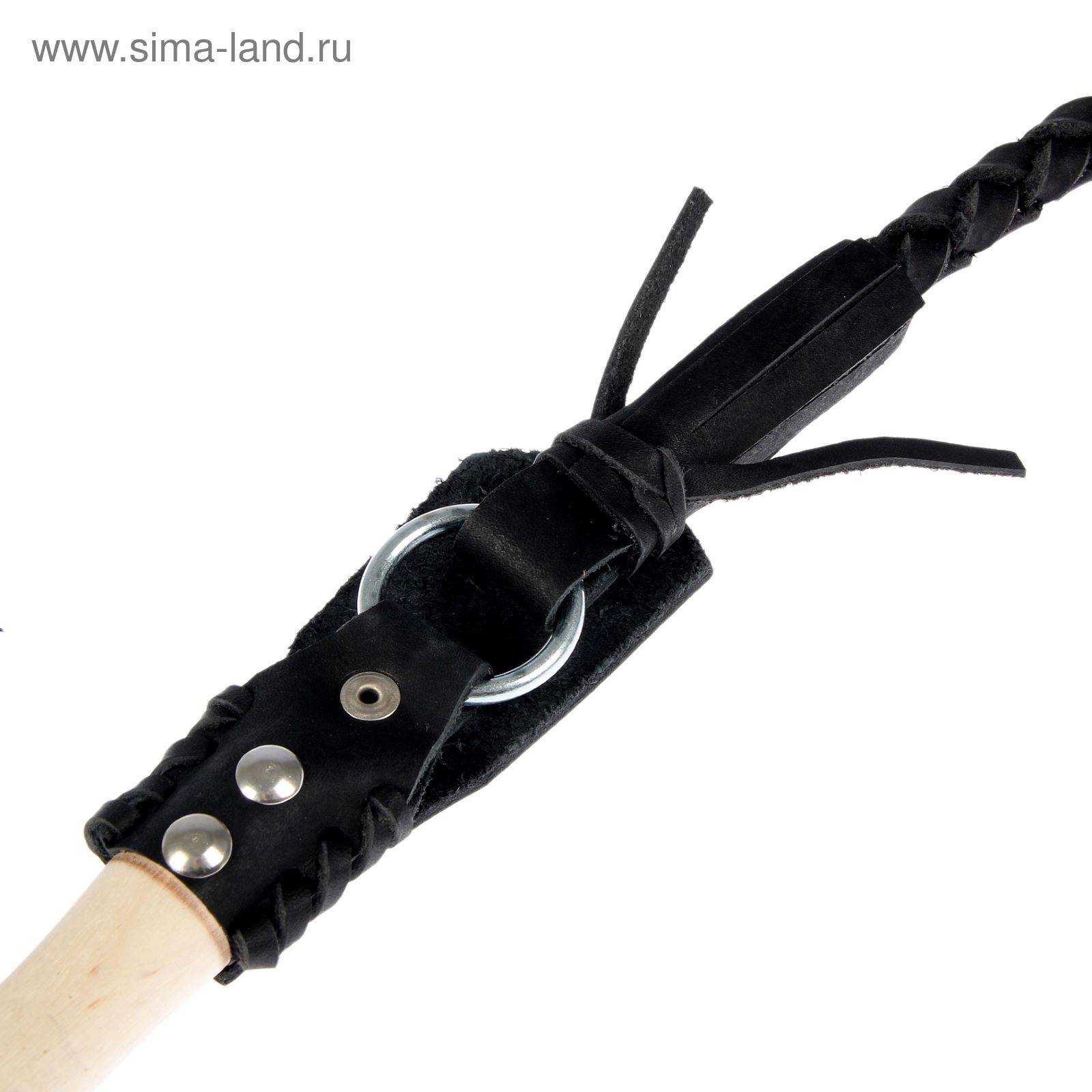 Нагайка Донская, ручка оплетена кожей, черная