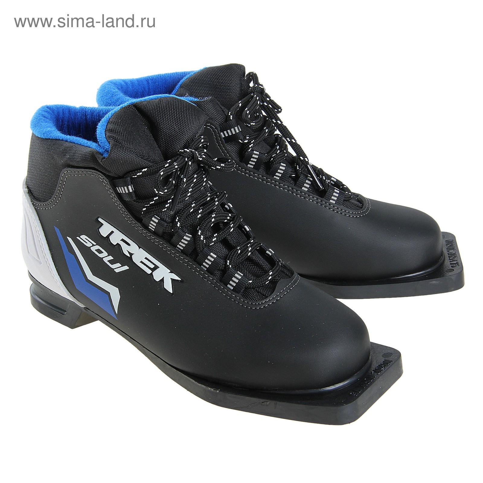Ботинки лыжные TREK Soul NN 75 ИК (черный, лого синий) (р. 35)